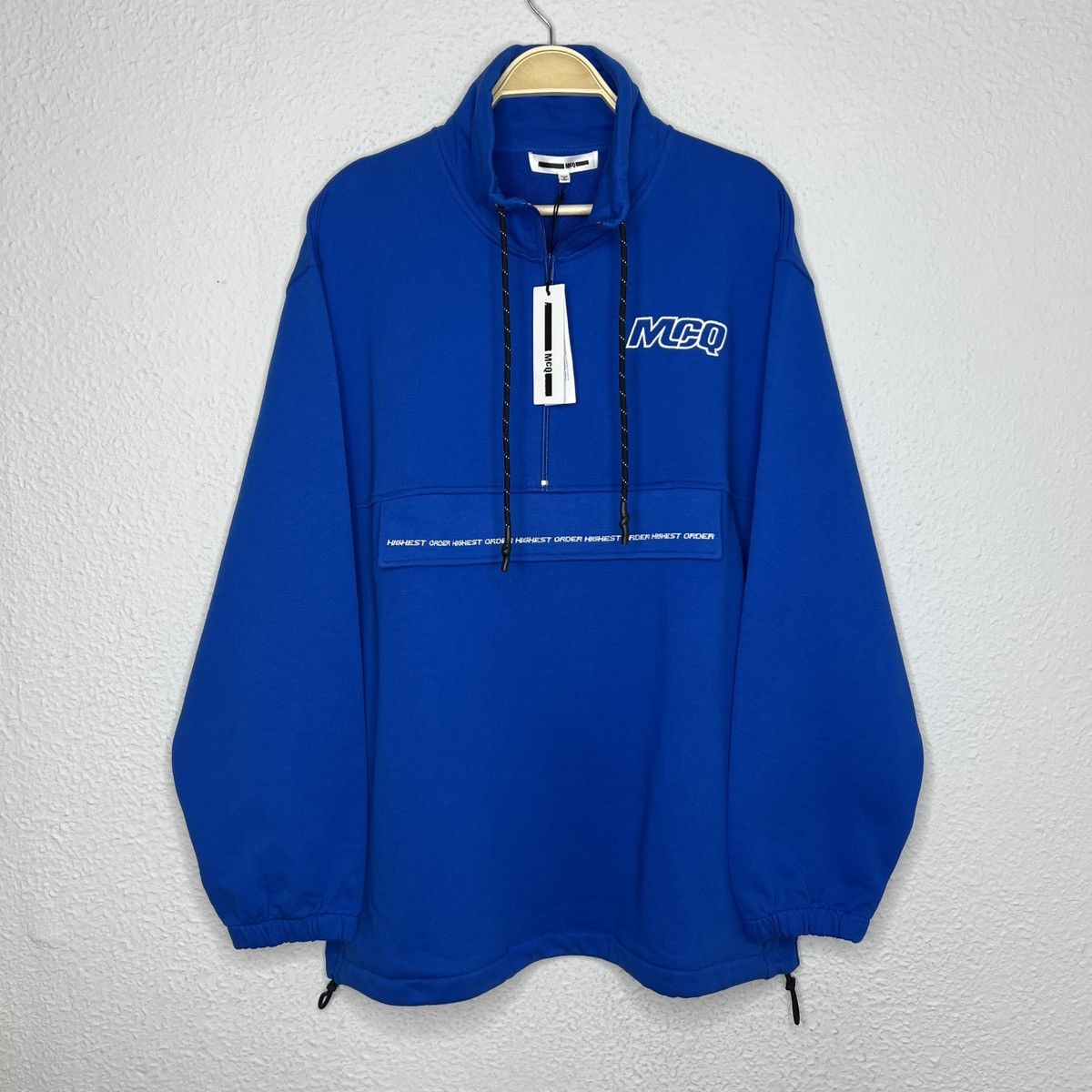Alexander Mcqueen MCQ Sweatshirt Half Zip Blue Navy Logo
