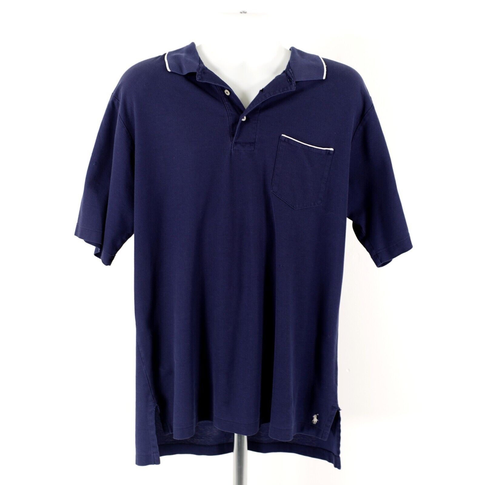Ralph Lauren Polo Golf Ralph Lauren Blue Solid XL Cotton Polo Collared Sh Size US XL / EU 56 / 4 - 2 Thumbnail