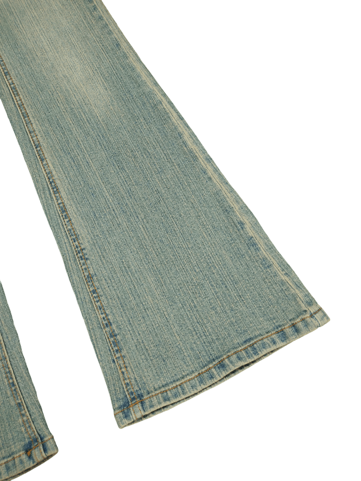 If Six Was Nine Flare Jeans Muuga Distress Faded Boot Cut Y2k Low Rise Size US 30 / EU 46 - 8 Thumbnail