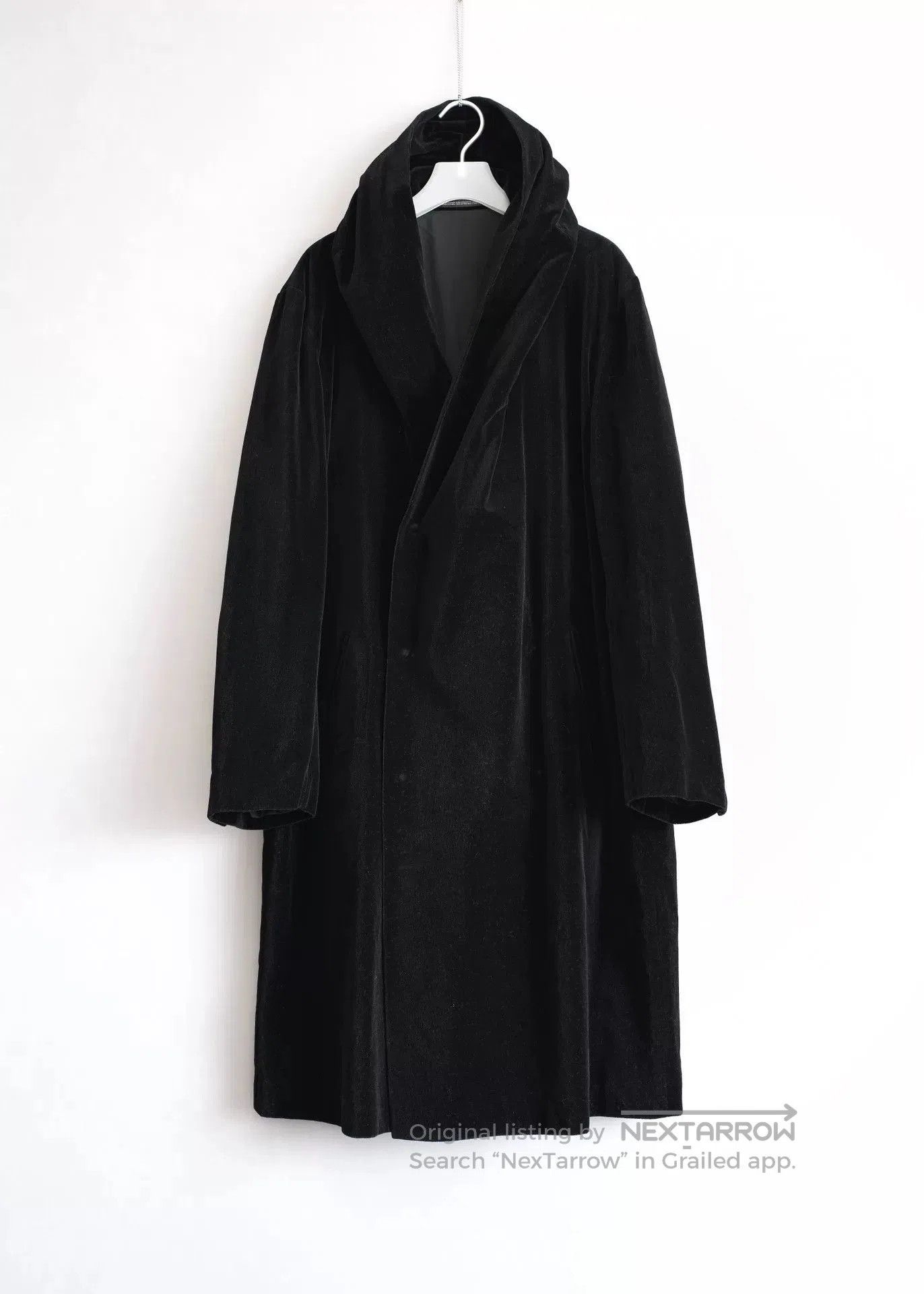 Yohji Yamamoto Yohji Yamamoto Velvet Hooded Coat. Size US L / EU 52-54 / 3 - 3 Thumbnail