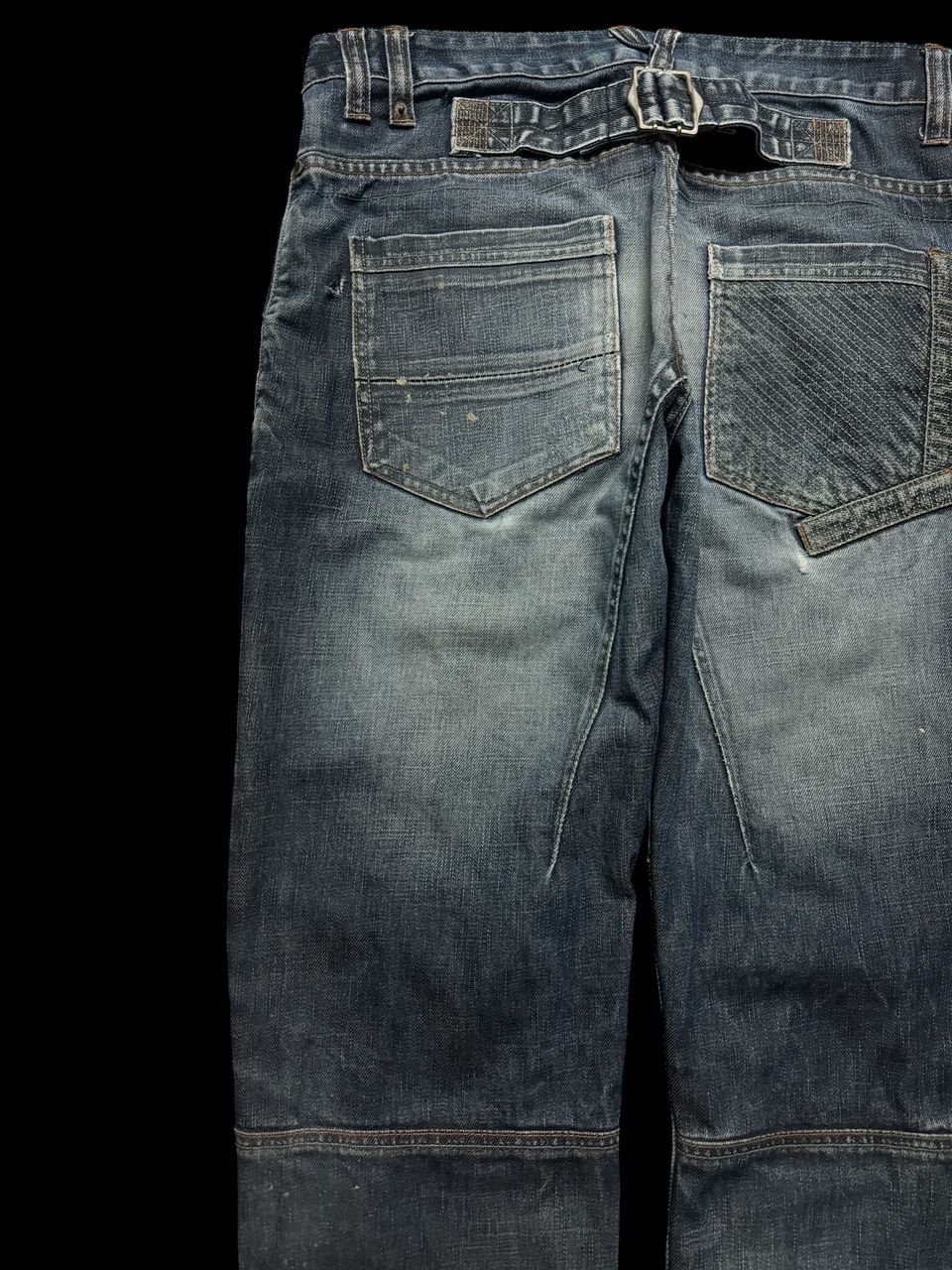 Rusty THRASHED Shine Denim Construction Rusty Blue Distressed Jean Size US 32 / EU 48 - 17 Thumbnail