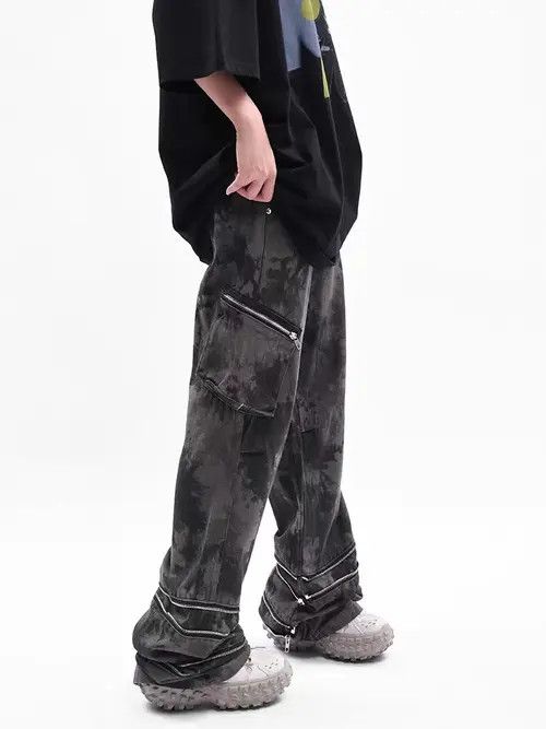 VIBE Retro zipper camouflage work casual trousers Size US 32 / EU 48 - 2 Thumbnail