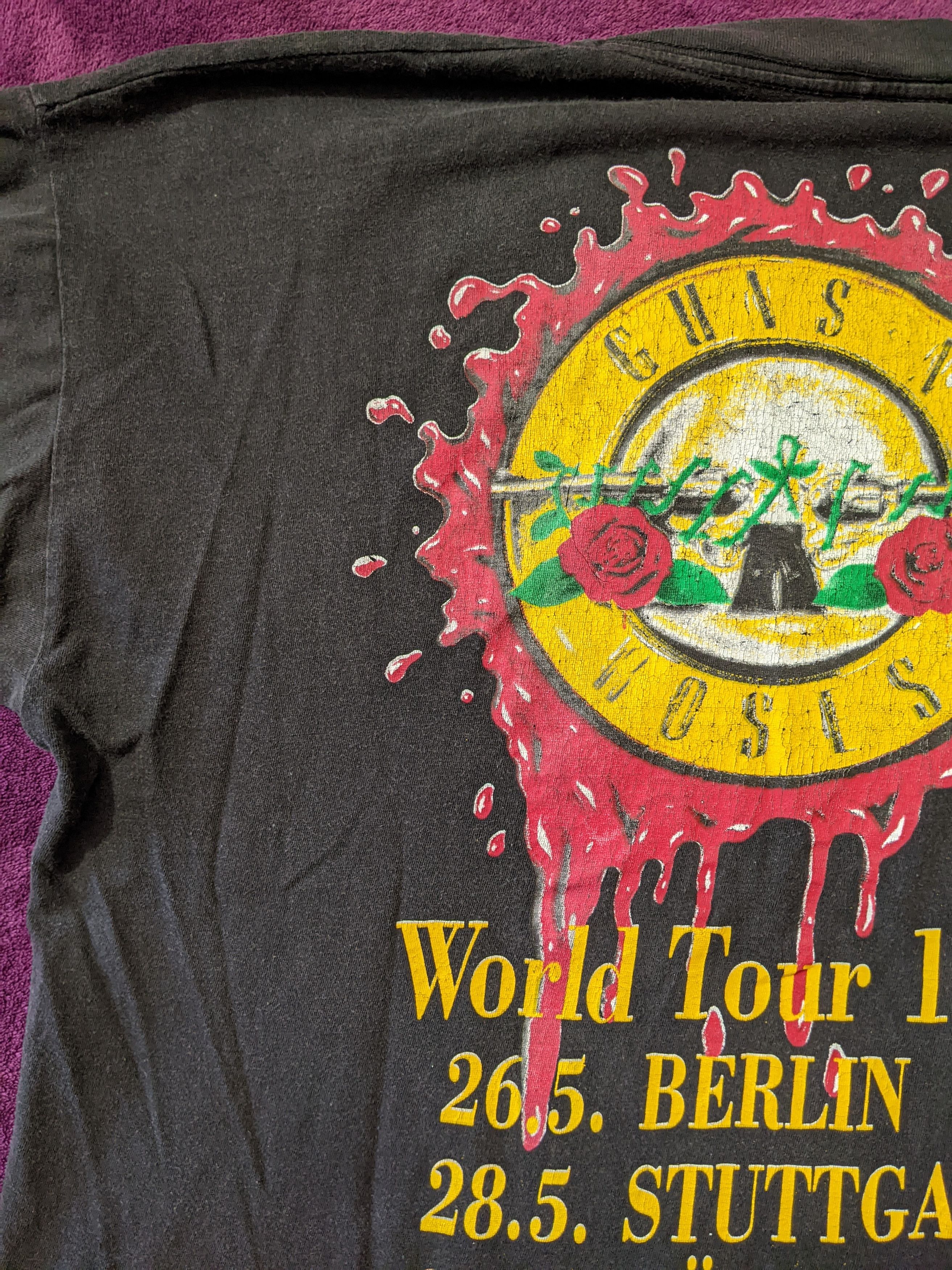 Band Tees Vintage Guns N Roses Use Your Illusion World Tour 1992 Size US XL / EU 56 / 4 - 7 Thumbnail