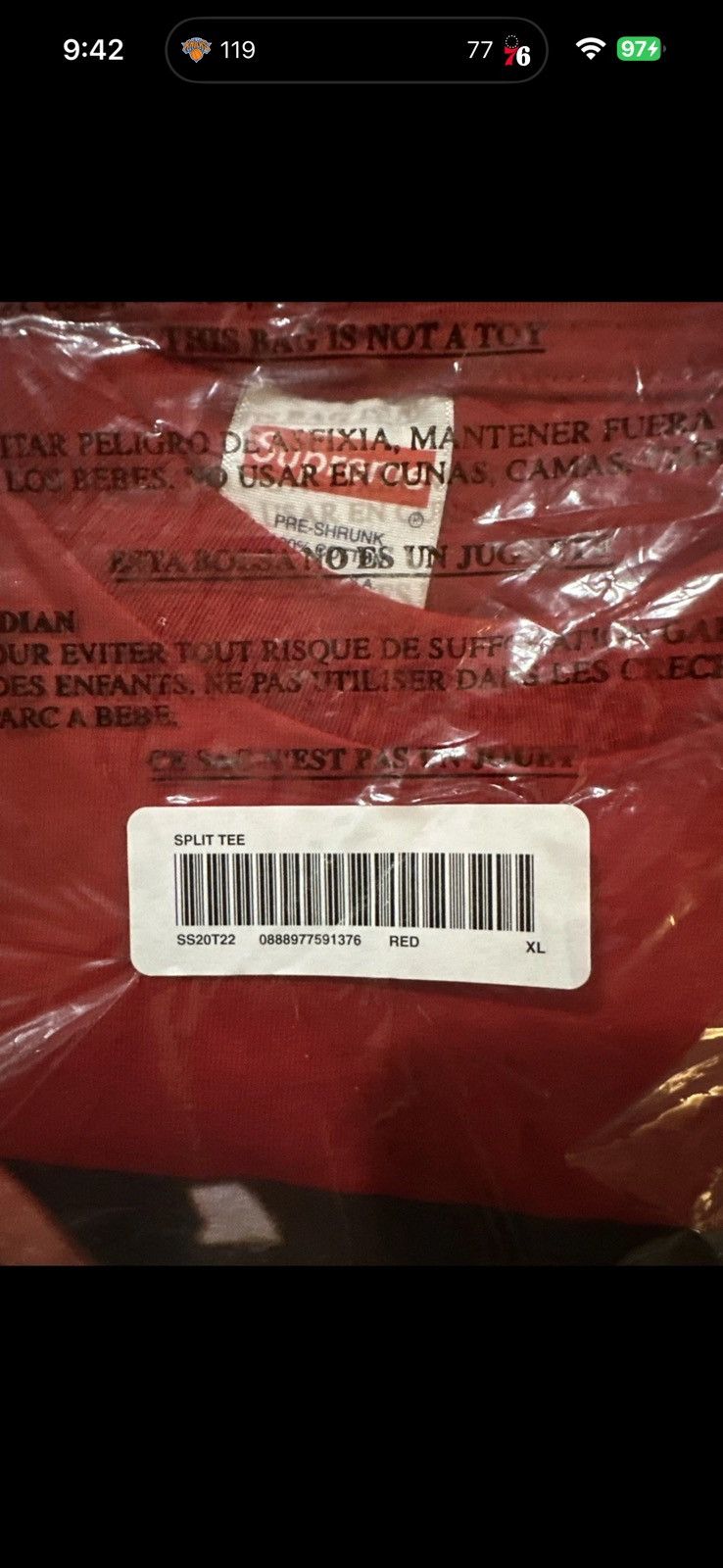 Supreme Supreme Split Tee Red Size XL Ichi The Killer Brand New Size US XL / EU 56 / 4 - 4 Thumbnail