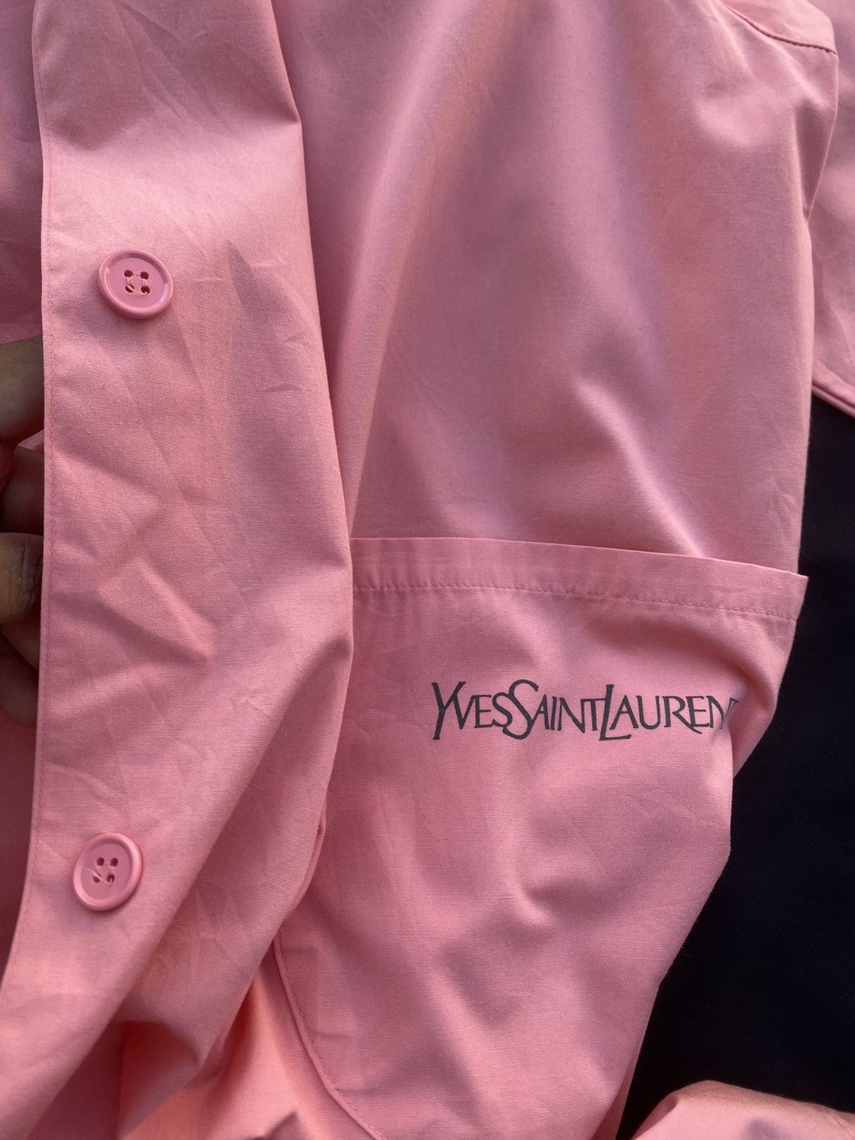 Yves Saint Laurent Rare Yves Saint Laurent Pink Long Shirt Size L / US 10 / IT 46 - 23 Thumbnail