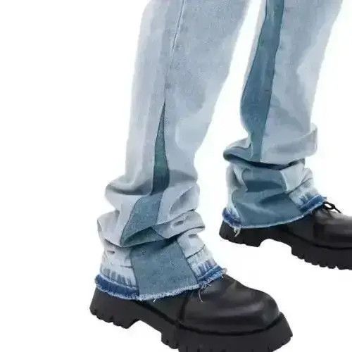 Japanese Brand Blue Stacked Denim Jeans Size US 30 / EU 46 - 4 Thumbnail
