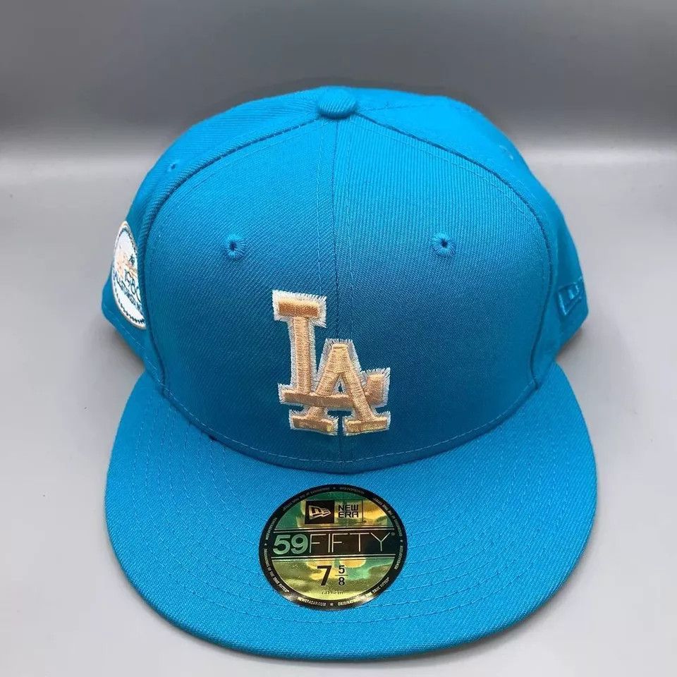 New Era Los Angeles LA Dodgers Hat Men 7 5/8 59Fifty New Era Fitted Size ONE SIZE - 2 Thumbnail