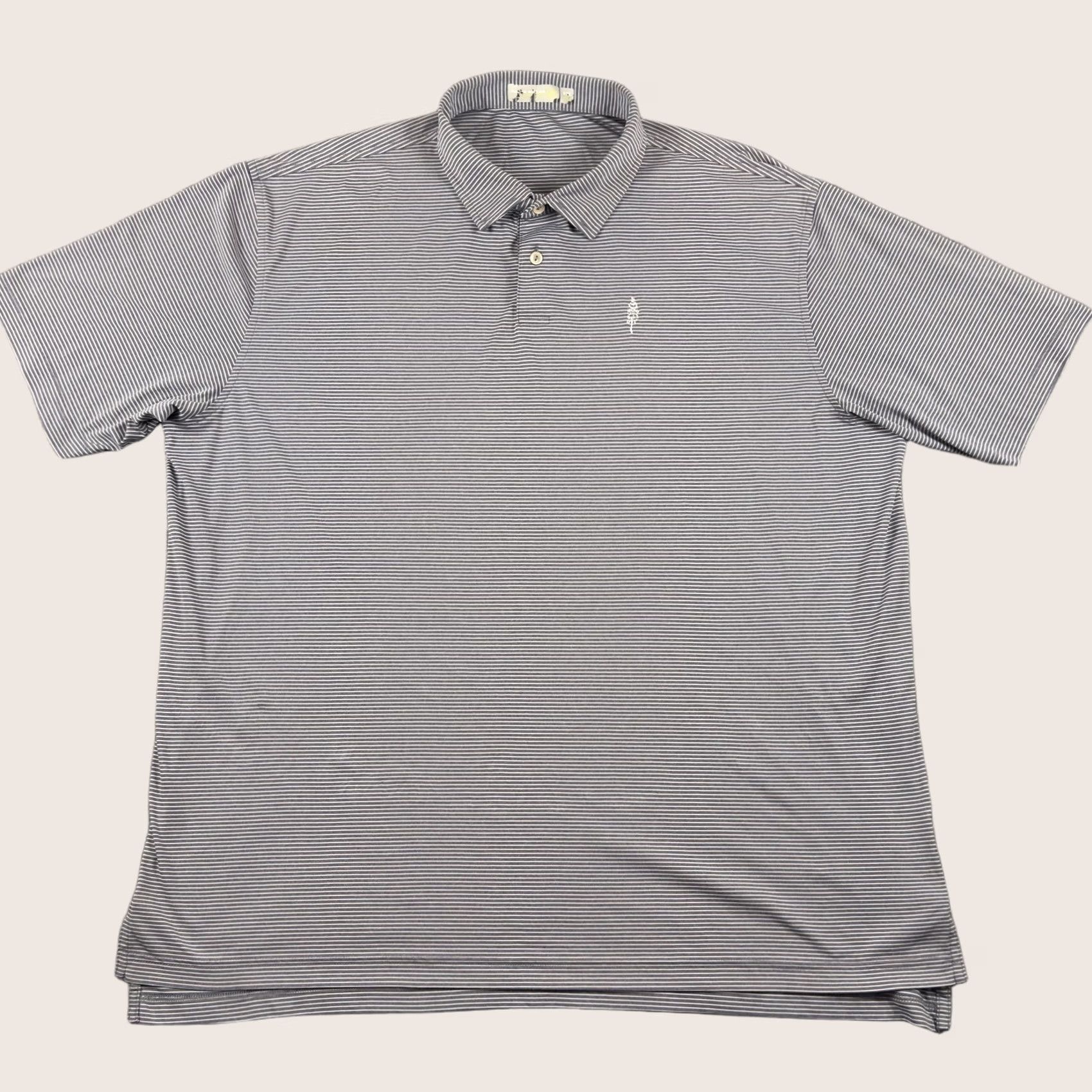Peter Millar Peter Millar Polo Shirt Mens 2XL Blue Stripe Golf Performance Size US XXL / EU 58 / 5 - 1 Thumbnail