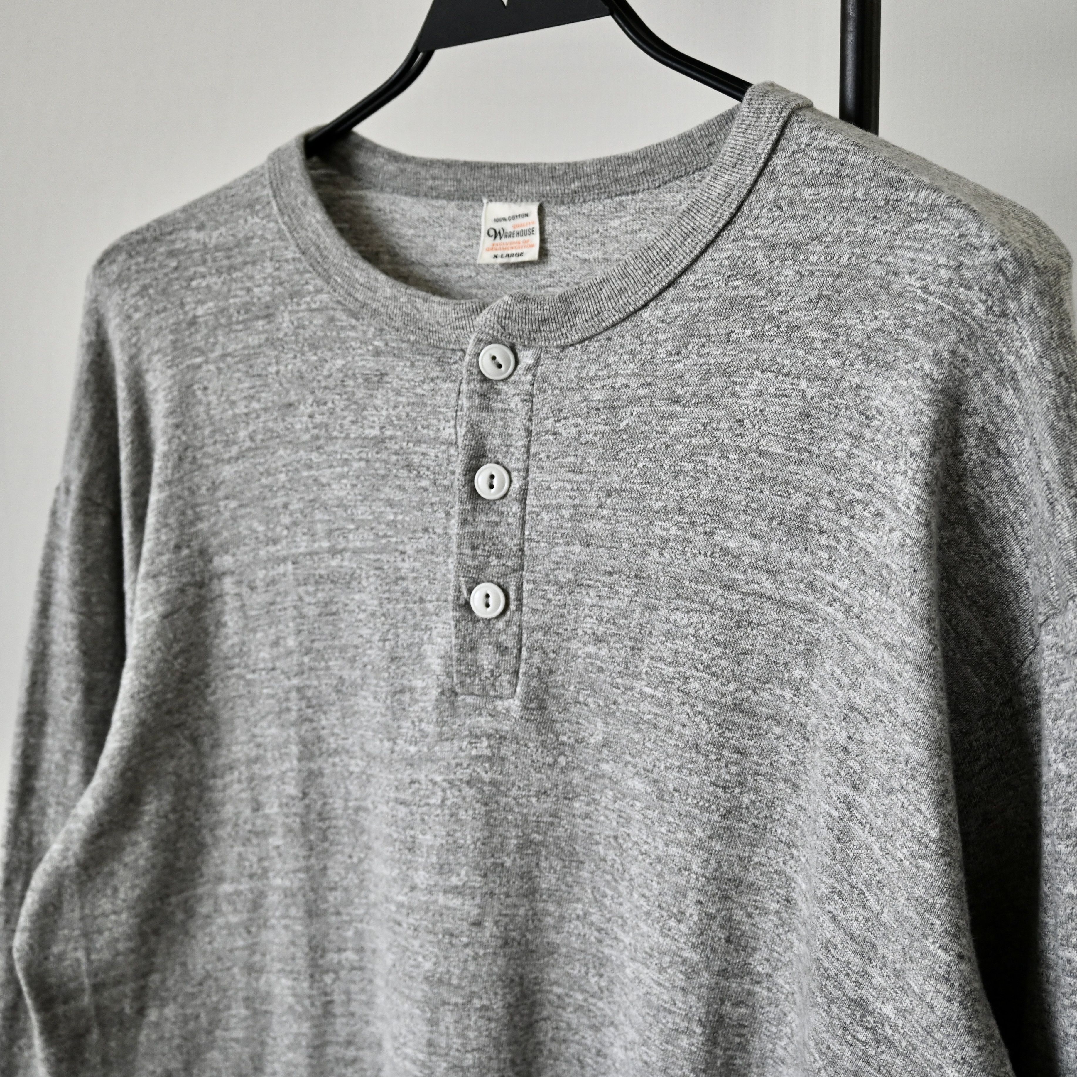 Warehouse Warehouse "shadow border" henley neck t-shirt made in Japan Size US XL / EU 56 / 4 - 4 Thumbnail