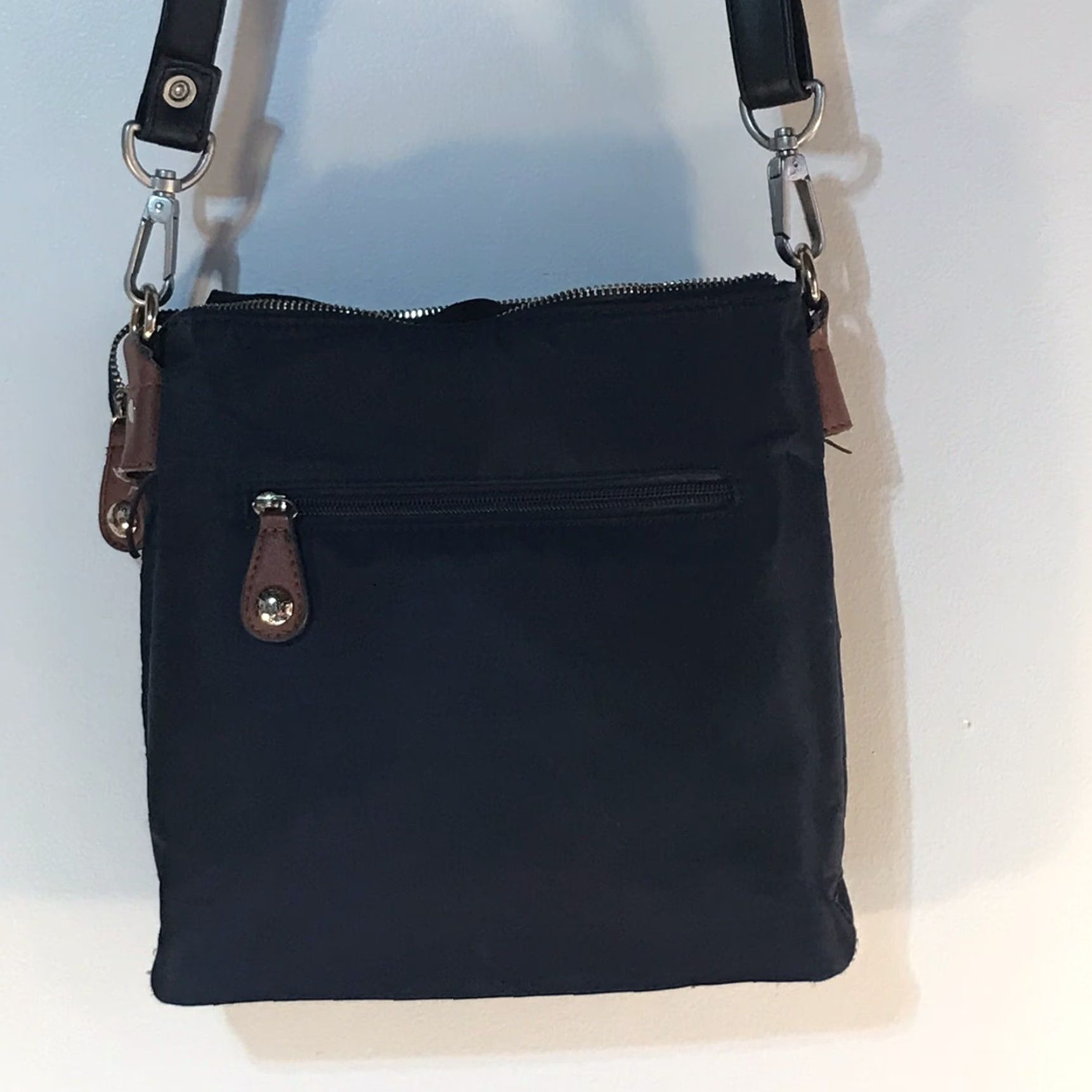 Vintage Marc New York Blue Nylon Crossbody Bag Large Women Business Casual Travel Size ONE SIZE - 4 Thumbnail