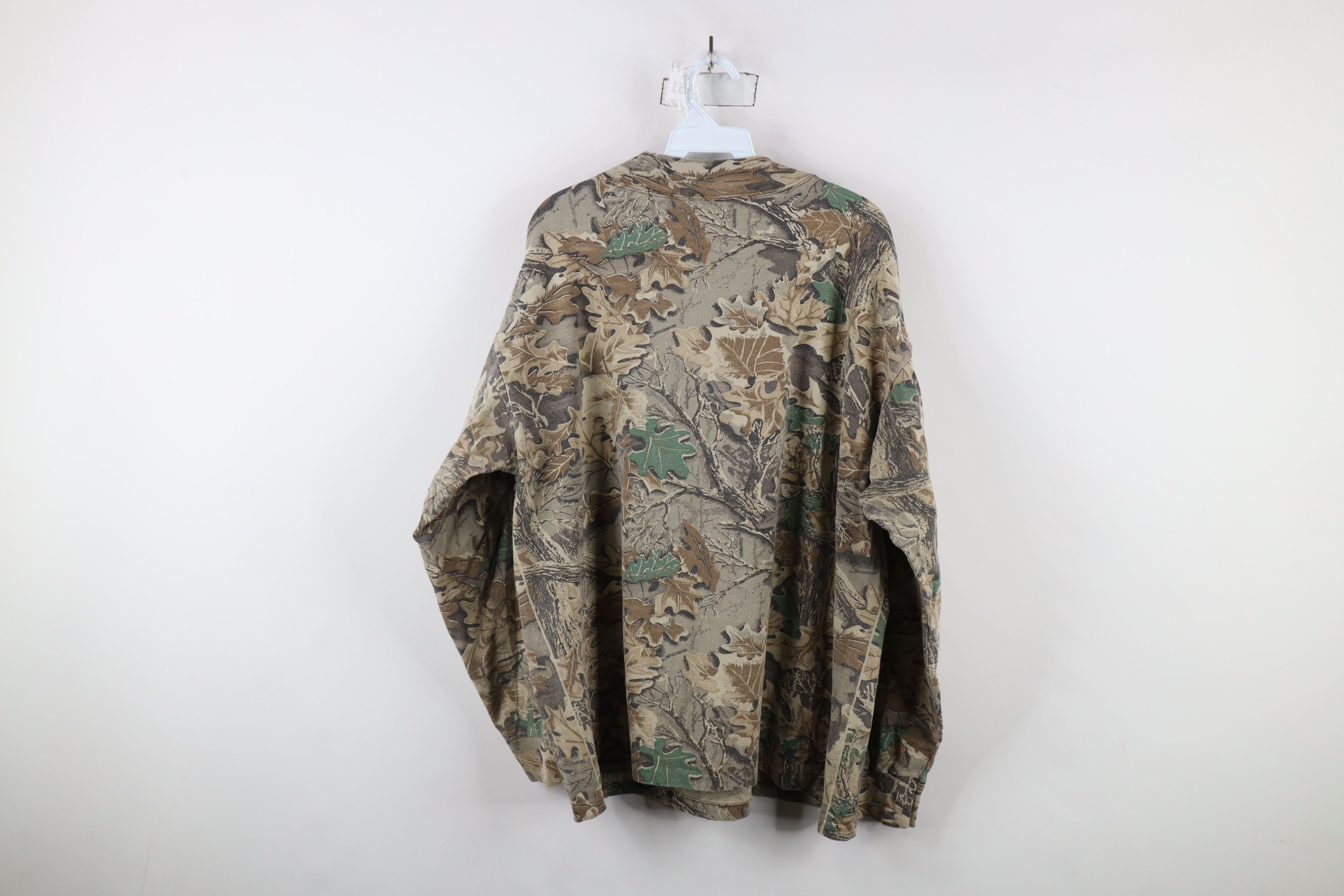 Vintage Vintage 90s Camouflage Mock Neck Long Sleeve T-Shirt Cotton Size US XL / EU 56 / 4 - 8 Thumbnail