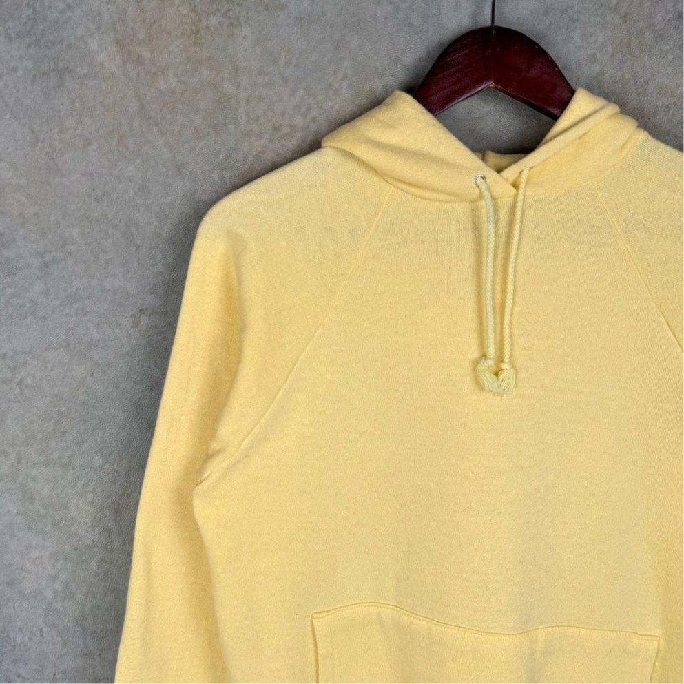 Vintage VTG 80s Blank Hoodie Sweatshirt Womens Sz L Yellow Size L / US 10 / IT 46 - 6 Thumbnail