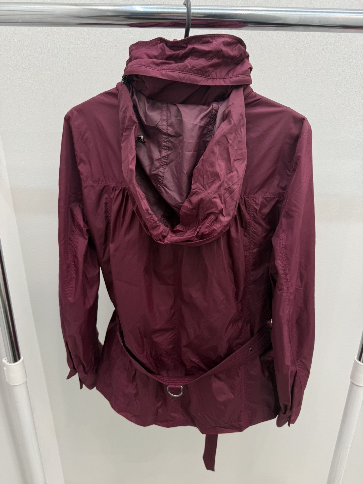 Burberry × Designer Burberry Navy Red Nylon Zip Hooded Coat Jacket Size M / US 6-8 / IT 42-44 - 2 Thumbnail