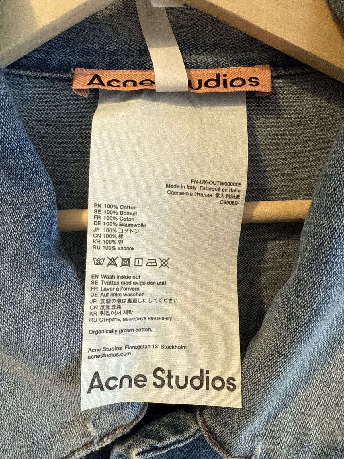 Acne Studios DENIM JACKET - OVERSIZED UNISEX FIT Size US XL / EU 56 / 4 - 3 Thumbnail