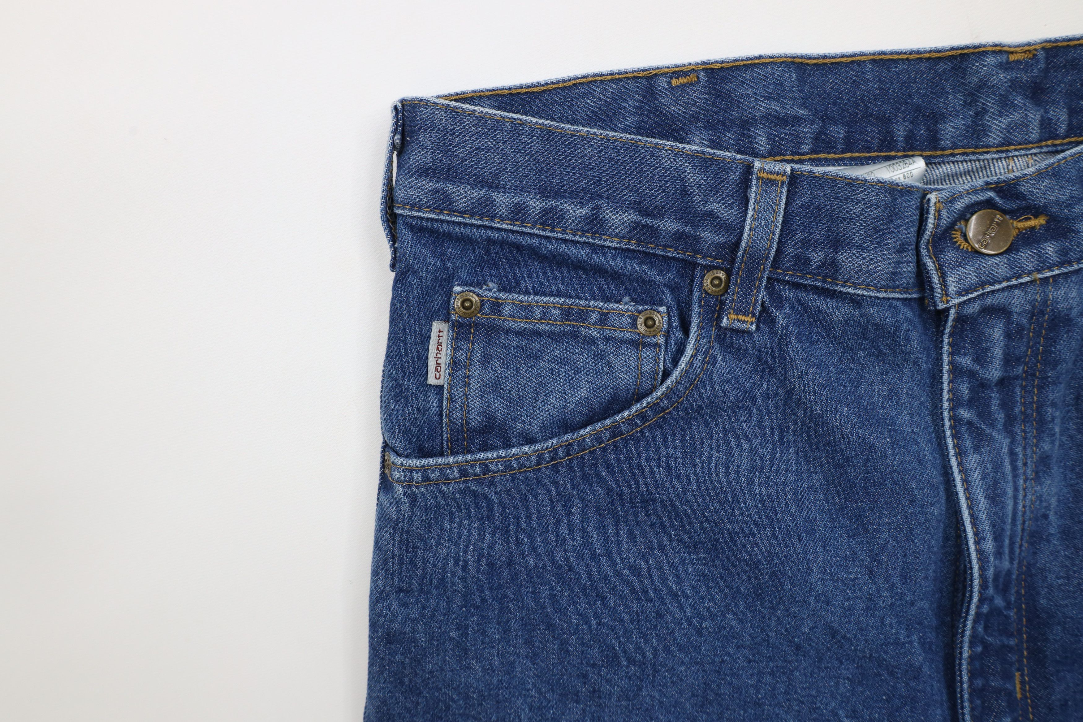 Carhartt × Vintage Vintage Y2K Carhartt Spell Out Relaxed Fit Wide Leg Jeans Size US 34 / EU 50 - 7 Thumbnail