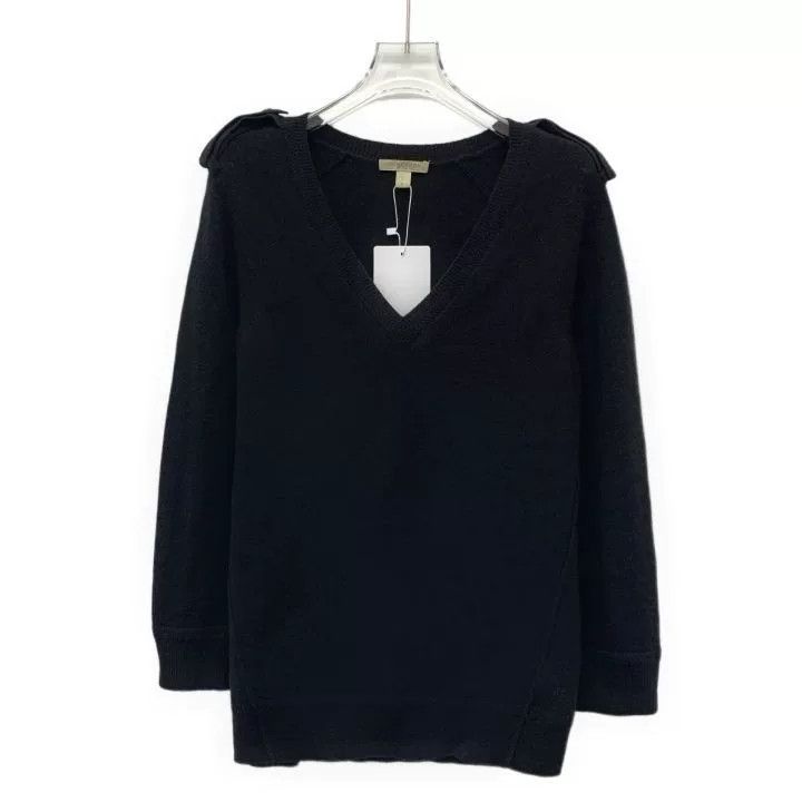 Burberry Burberry Black Cashmere V-Neck Knit Sweater Size S / US 4 / IT 40 - 1 Thumbnail