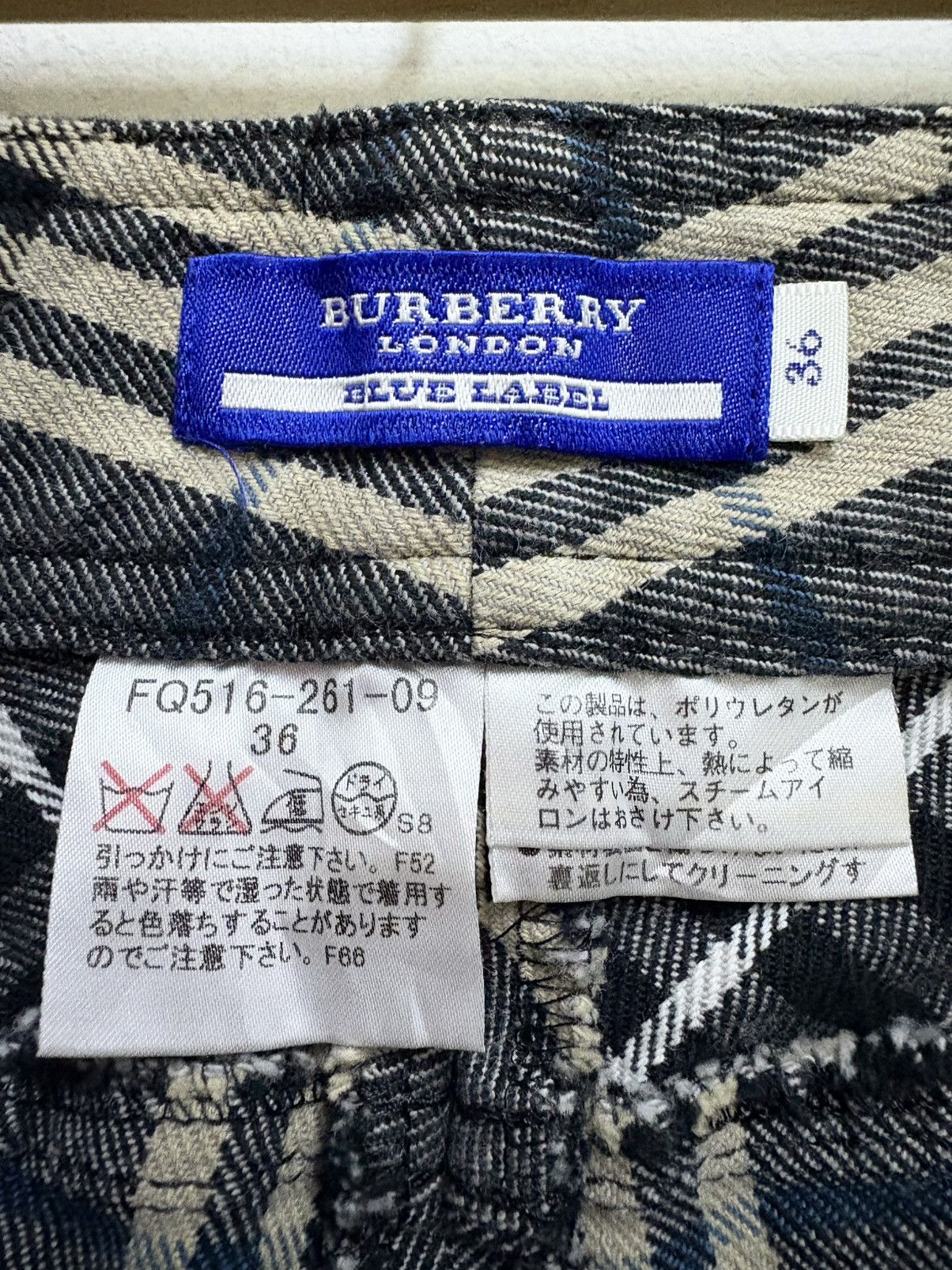 Burberry Vintage 90's Burberry Blue Label Nova Check Pants Size 28" / US 6 / IT 42 - 10 Thumbnail