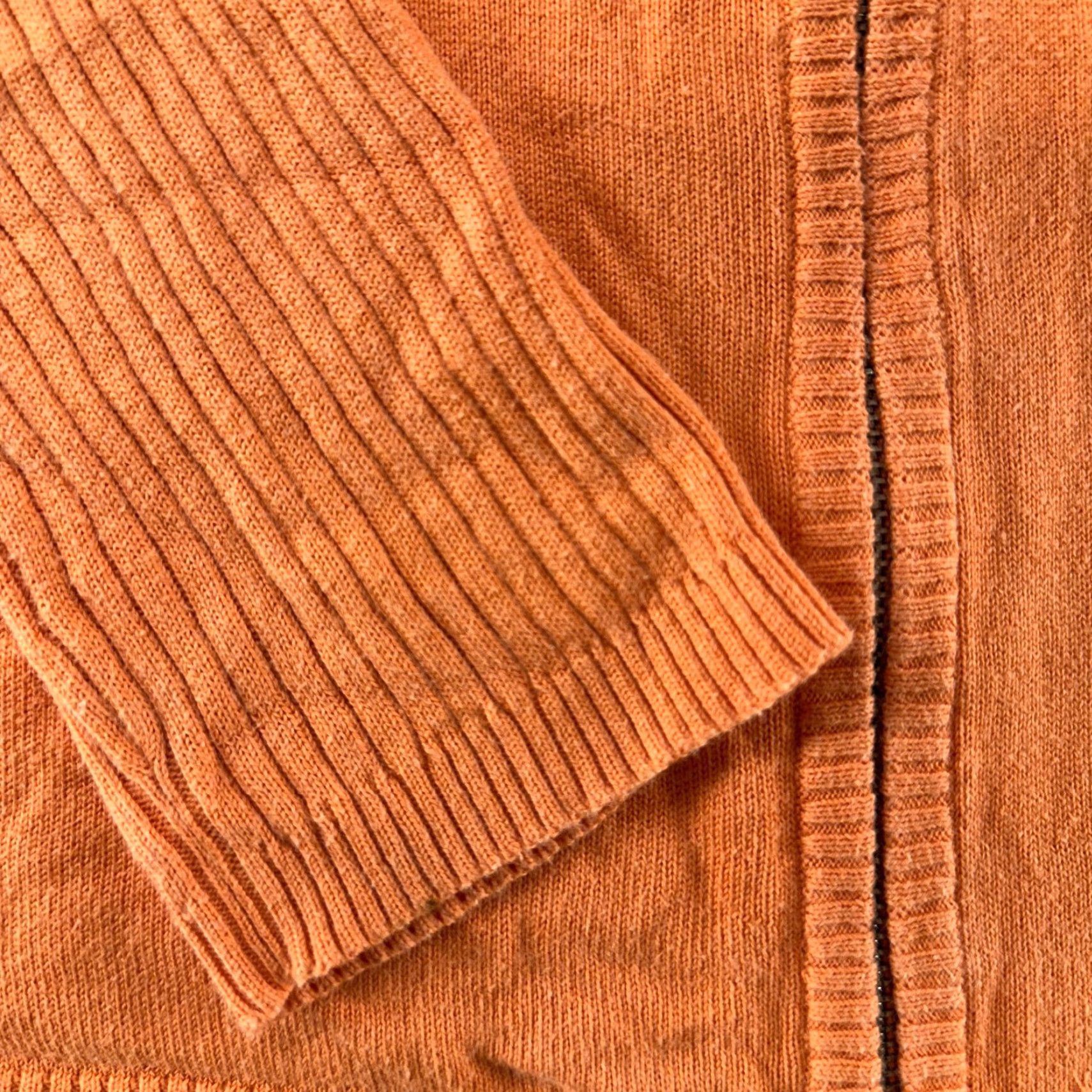 Vintage VINTAGE Casual Corner Annex Sweater Womens PM Orange Full Zip Hooded Knit 90s Size M / US 6-8 / IT 42-44 - 5 Thumbnail