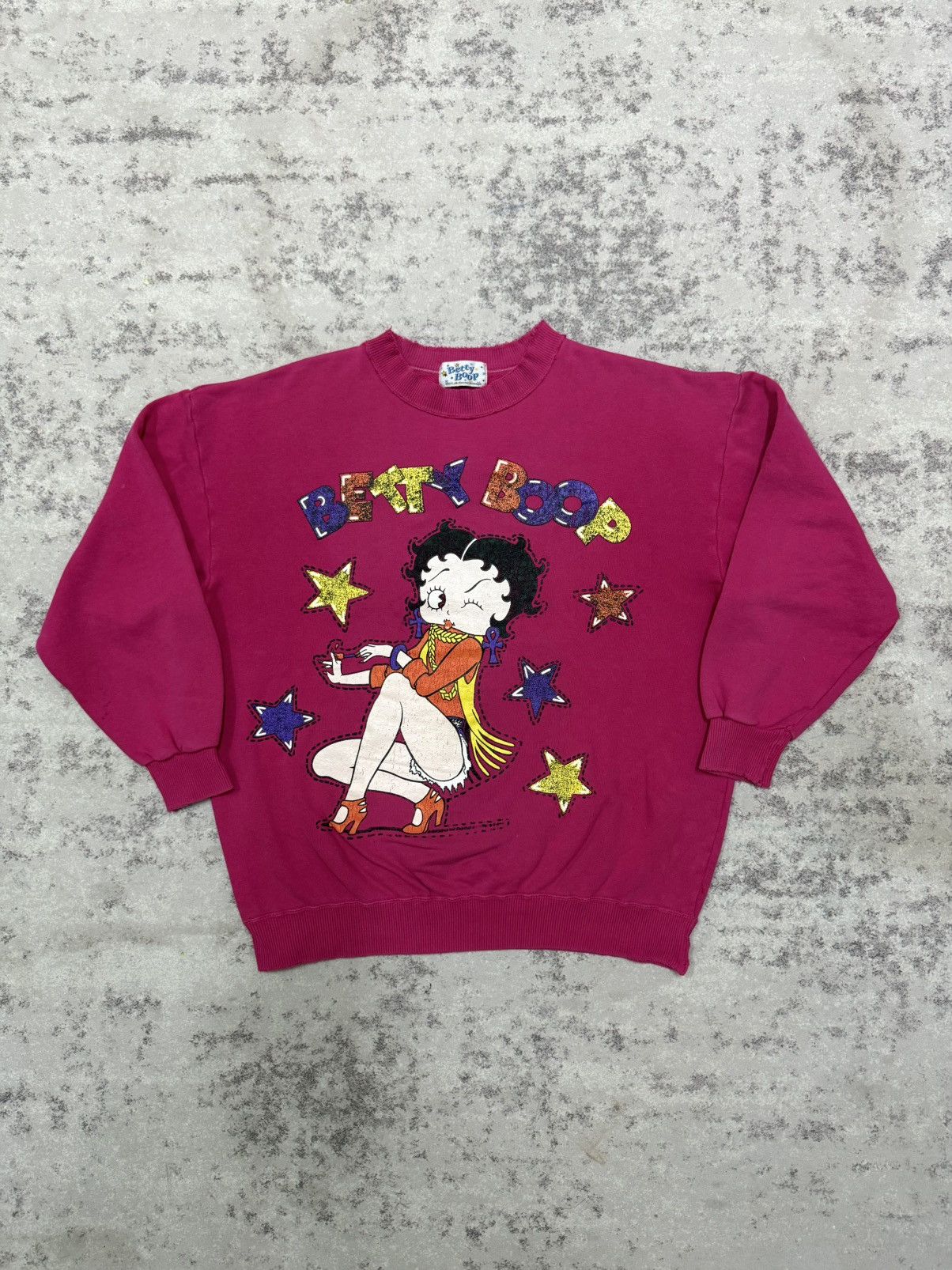 Cartoon Network Vintage Bettp Boop Fleischer Studios Distressed Sweatshirt Size US L / EU 52-54 / 3 - 3 Thumbnail