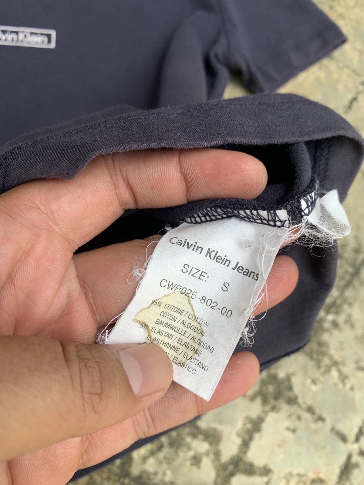 Calvin Klein y2k Calvin Klein Faded Black Trash Petite Fitted Top Size S / US 4 / IT 40 - 8 Thumbnail