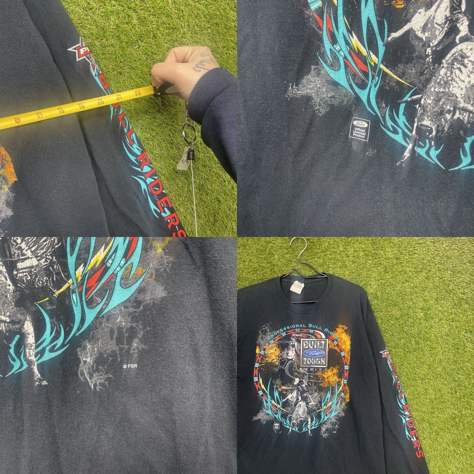 Vintage VINTAGE PBR Shirt Mens L Black Bringing The Heat Bull Riding Y2K Cowboy Ride Graphic Print Crew Neck T-Shirt 2000s USA Mens Size US L / EU 52-54 / 3 - 8 Thumbnail