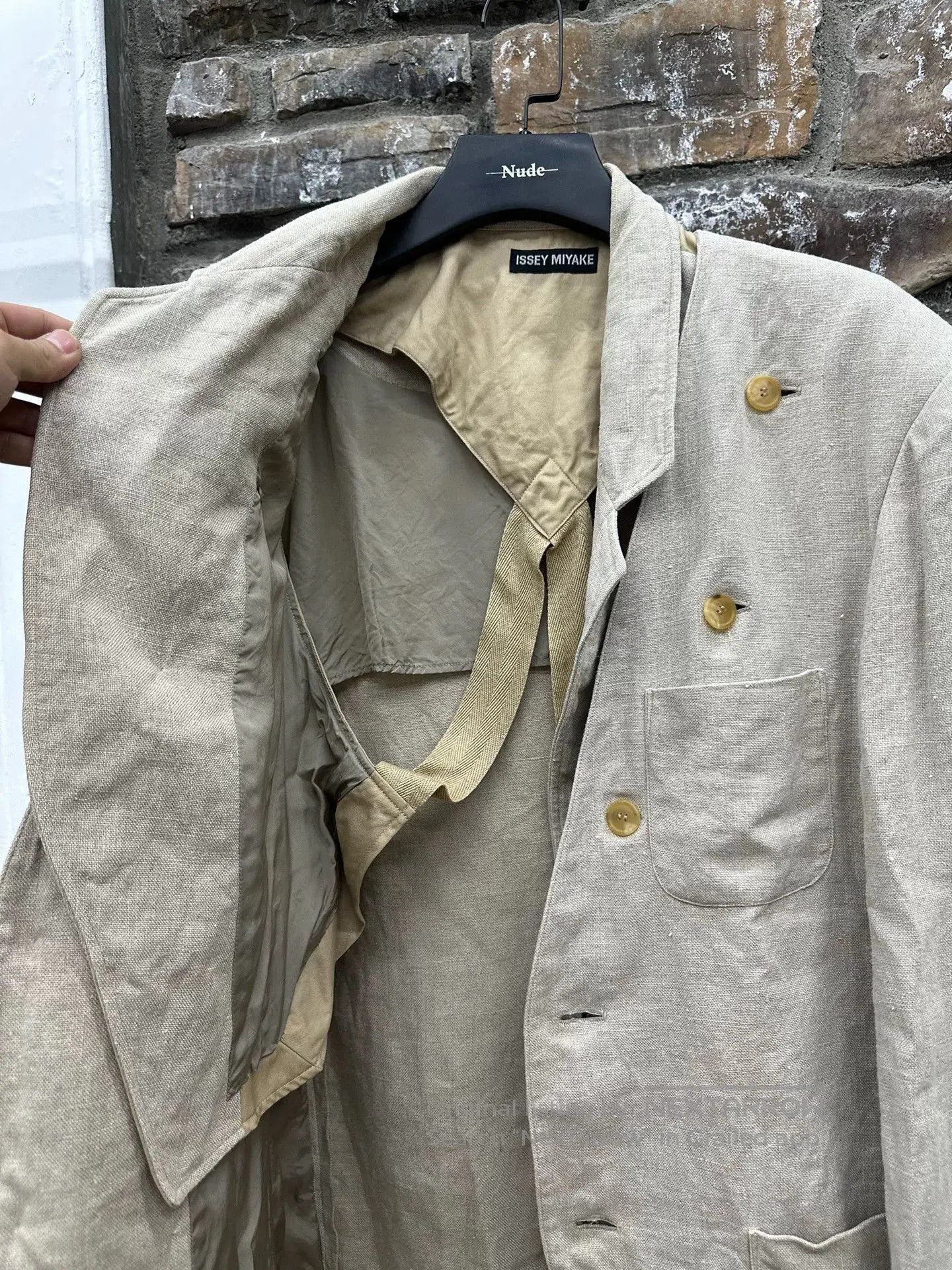 Issey Miyake Issey Miyake Deconstructed Linen Suit. Size US M / EU 48-50 / 2 - 3 Thumbnail