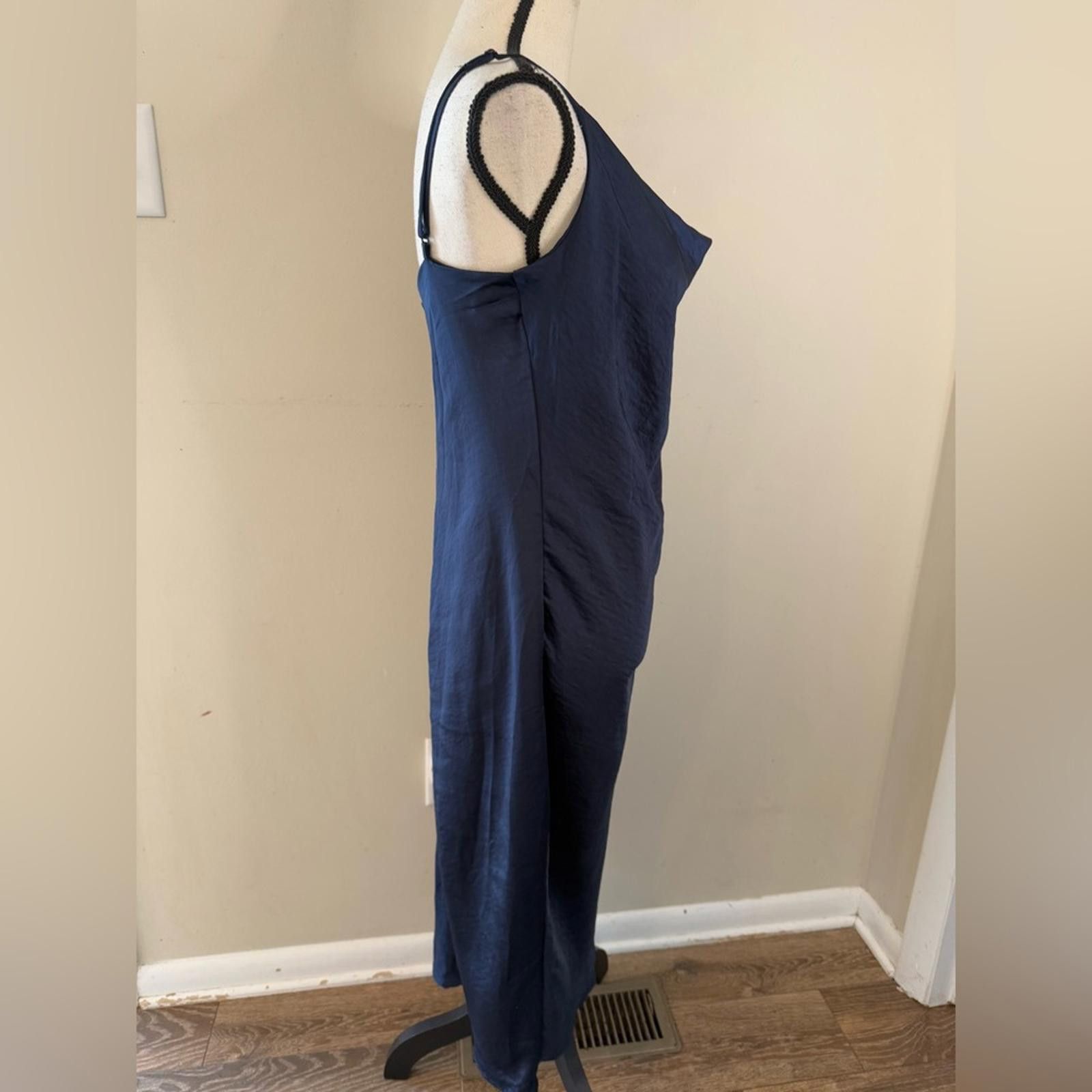 Other J for Justify navy blue silky sheath maxi dress SZ Large Size L / US 10 / IT 46 - 2 Thumbnail