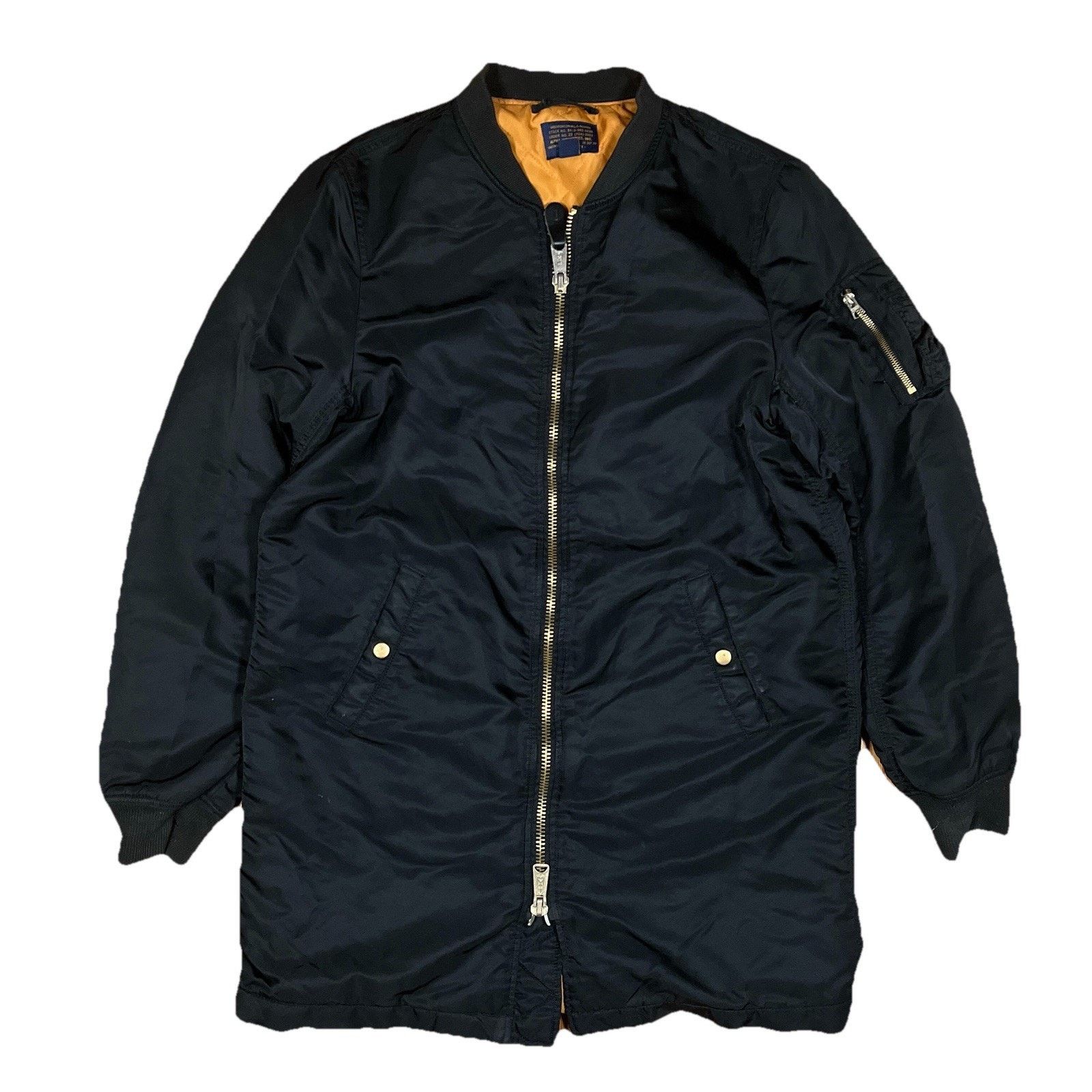 Alpha Industries Alpha Industries Long Black Bomber Flight Jacket Size Large Size US L / EU 52-54 / 3 - 1 Thumbnail