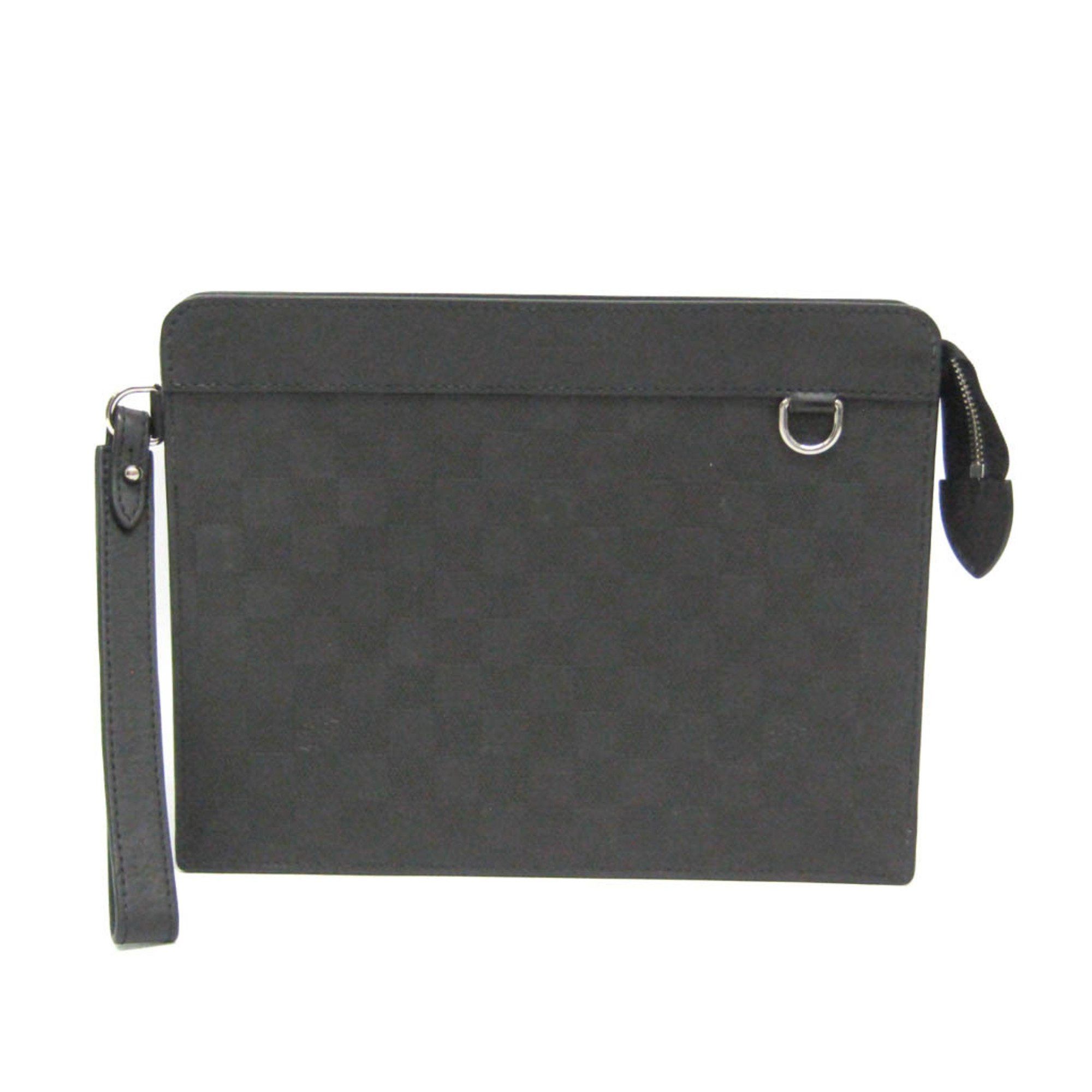 Louis Vuitton Damier Infini Stand Pouch N60450 Men's Clutch Bag Noir