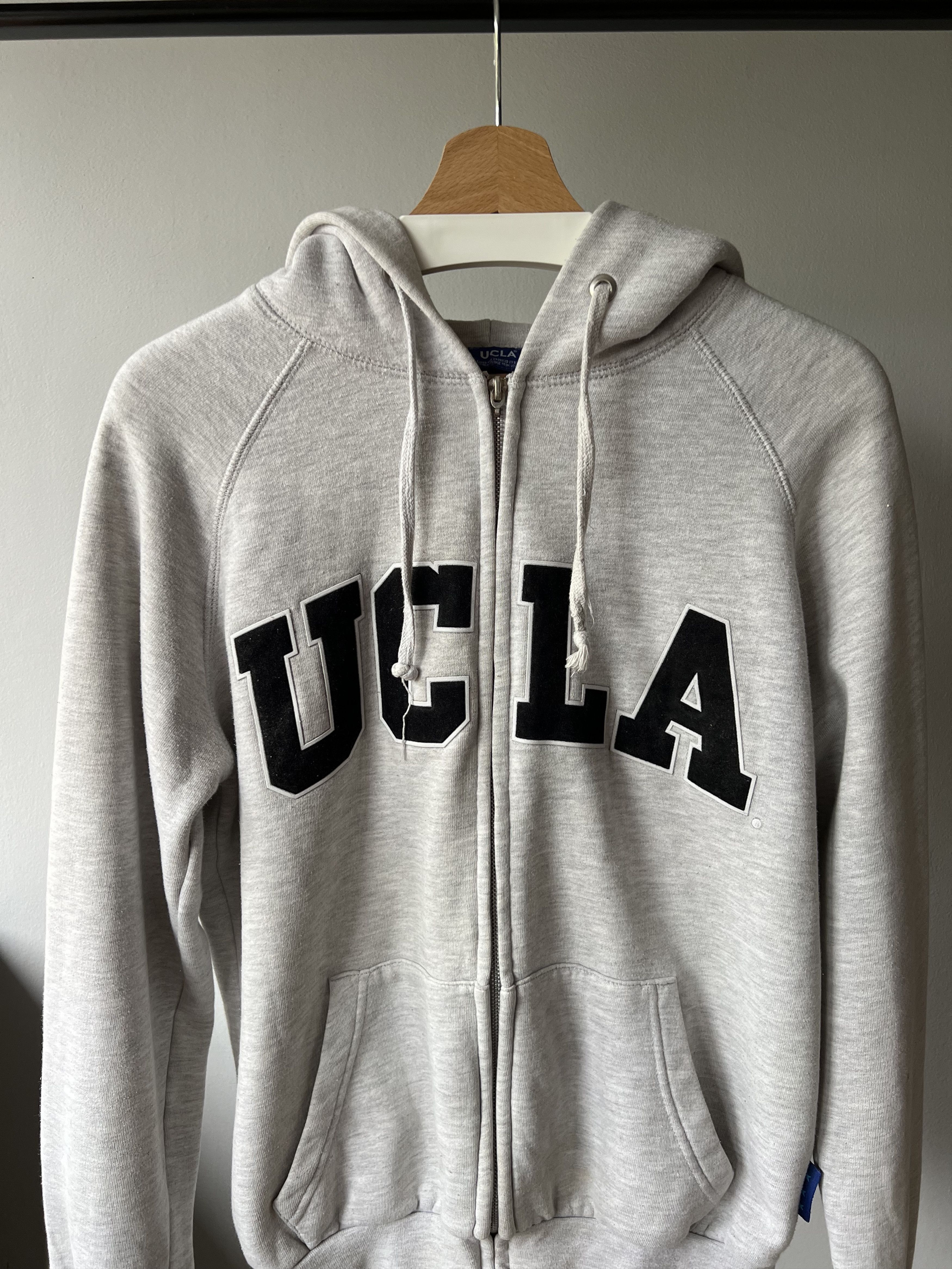 Other Vintage 90's UCLA College Gray Zip Hoodie Size L / US 10 / IT 46 - 3 Thumbnail