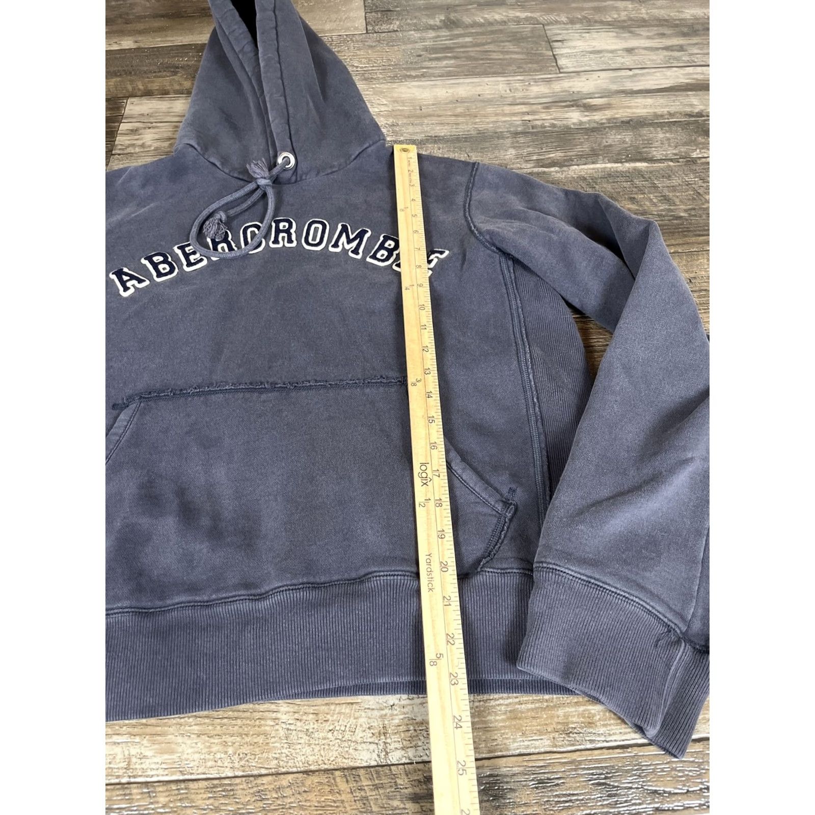 Vintage VINTAGE Abercrombie Fitch Hoodie Mens M Gray Oversized Embroidered Logo 90s Spellout Faded Size US M / EU 48-50 / 2 - 2 Thumbnail