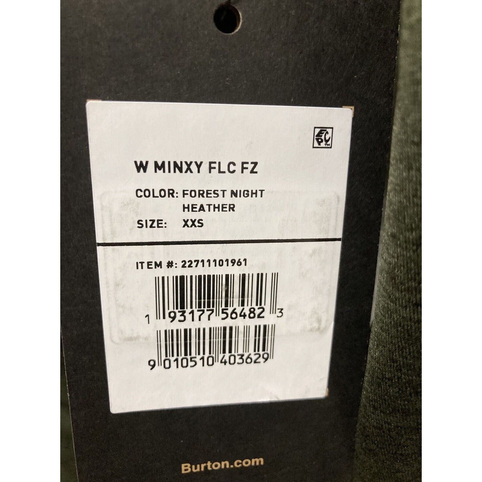 Burton Burton Women Minxy Fleece Jacket XXS Heater Green Hooded Size XXS / US 00 / IT 34 - 4 Thumbnail