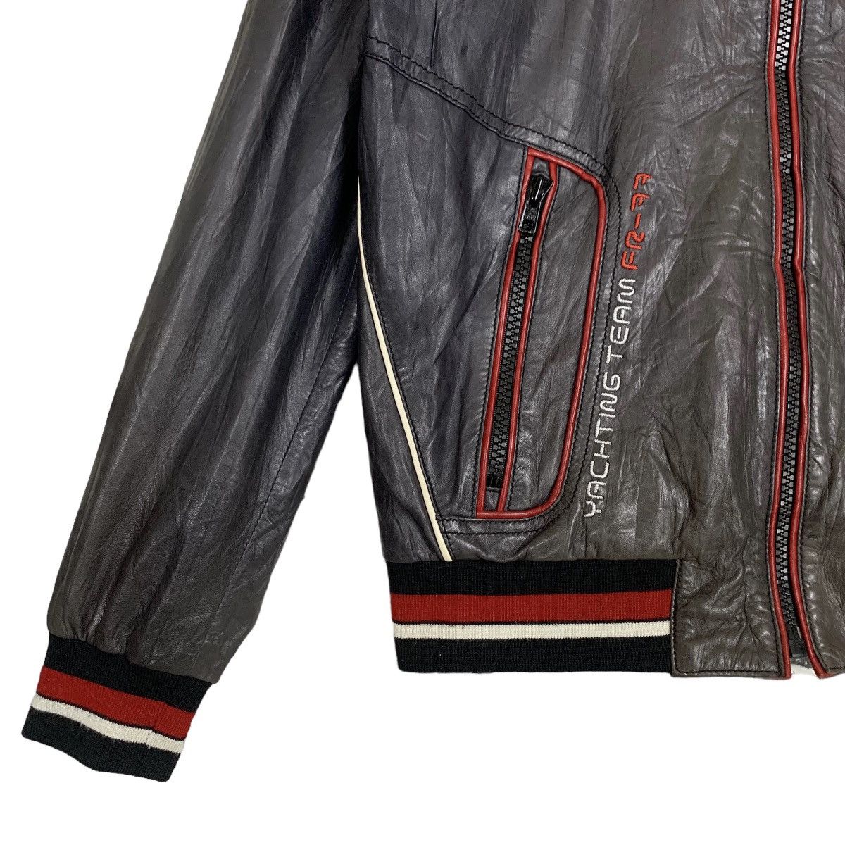 Vintage Franco Rossetti Racing Genuine Leather Jacket Size S