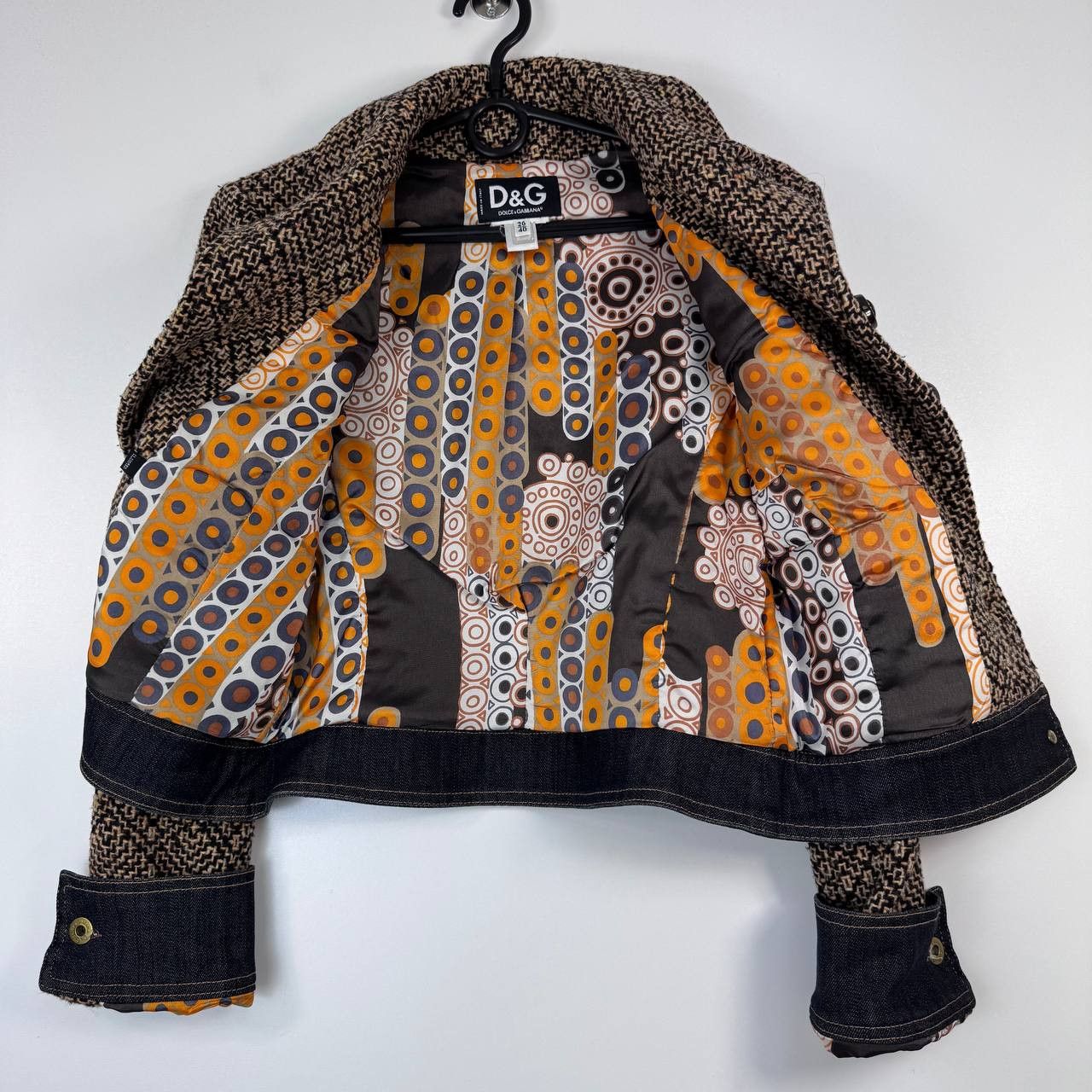 Dolce & Gabbana Dolce & Gabbana Tweed Denim Jacket Cropped Designer Women 40 Size S / US 4 / IT 40 - 3 Thumbnail