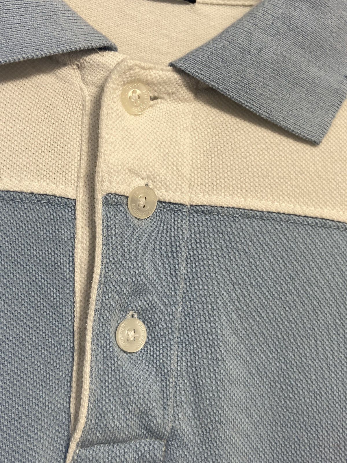Fred Perry 💥Fred Perry Polo big white with a blue stripe Size US XL / EU 56 / 4 - 9 Thumbnail