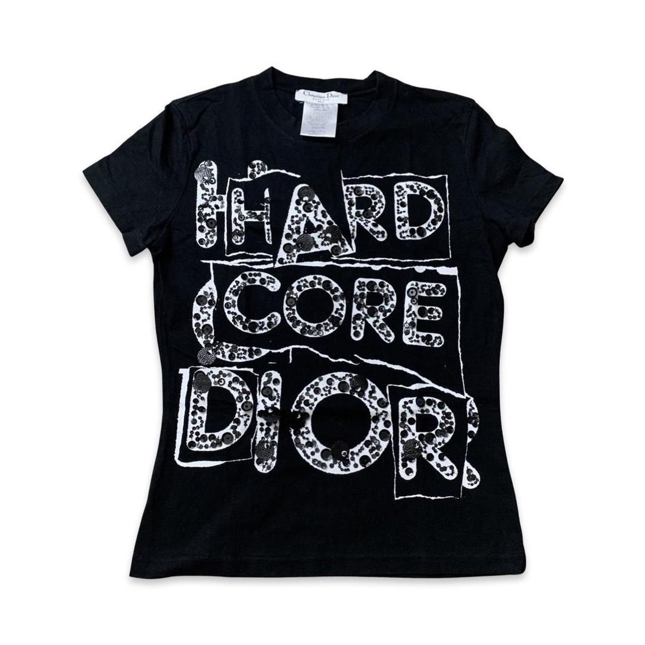 Dior × John Galliano × Vintage Dior 2003 Hard Core Black Spangle T