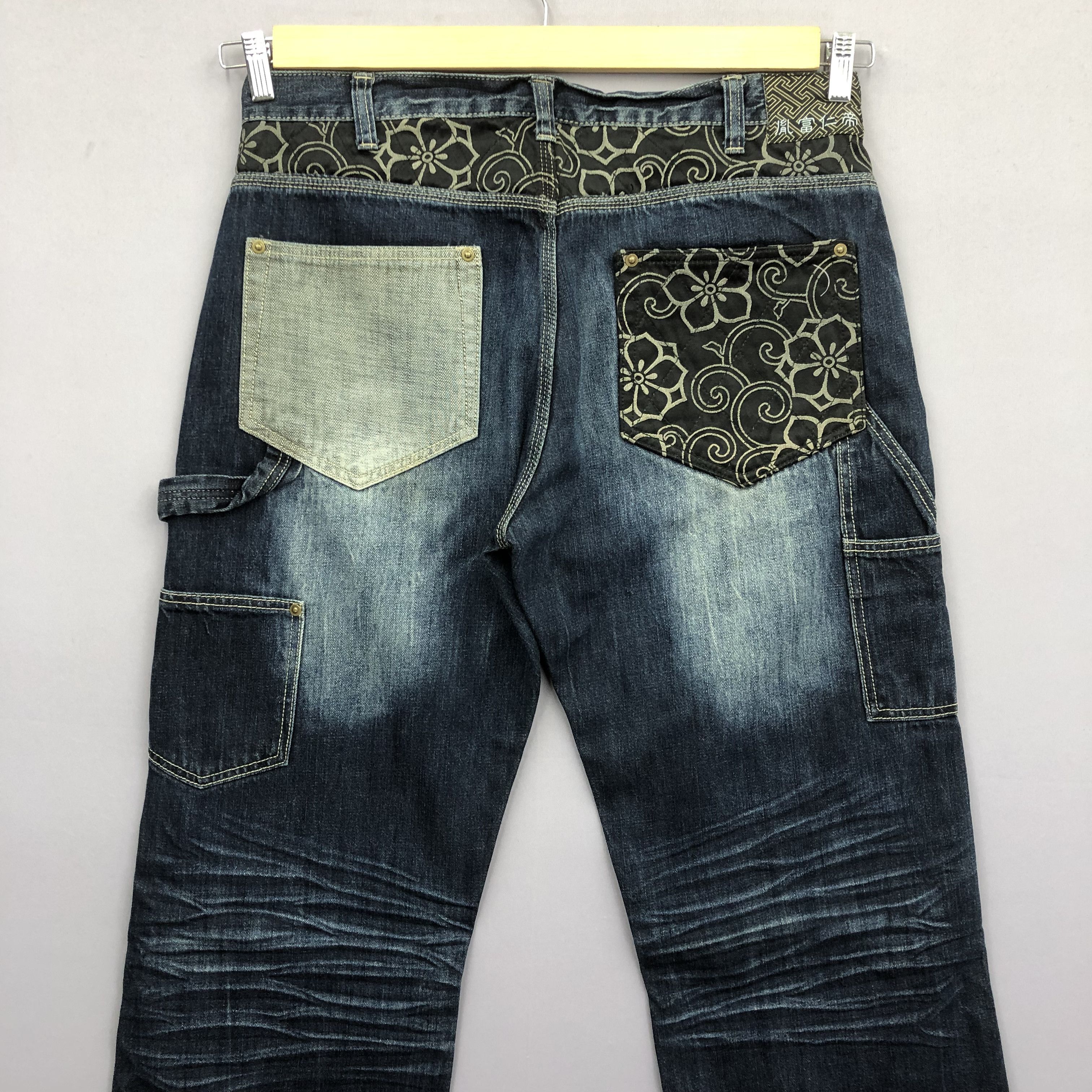 Japanese Brand Crazy Y2K Infinity Double Knee Baggy Jeans Skater JNCO Denim Size US 36 / EU 52 - 4 Thumbnail