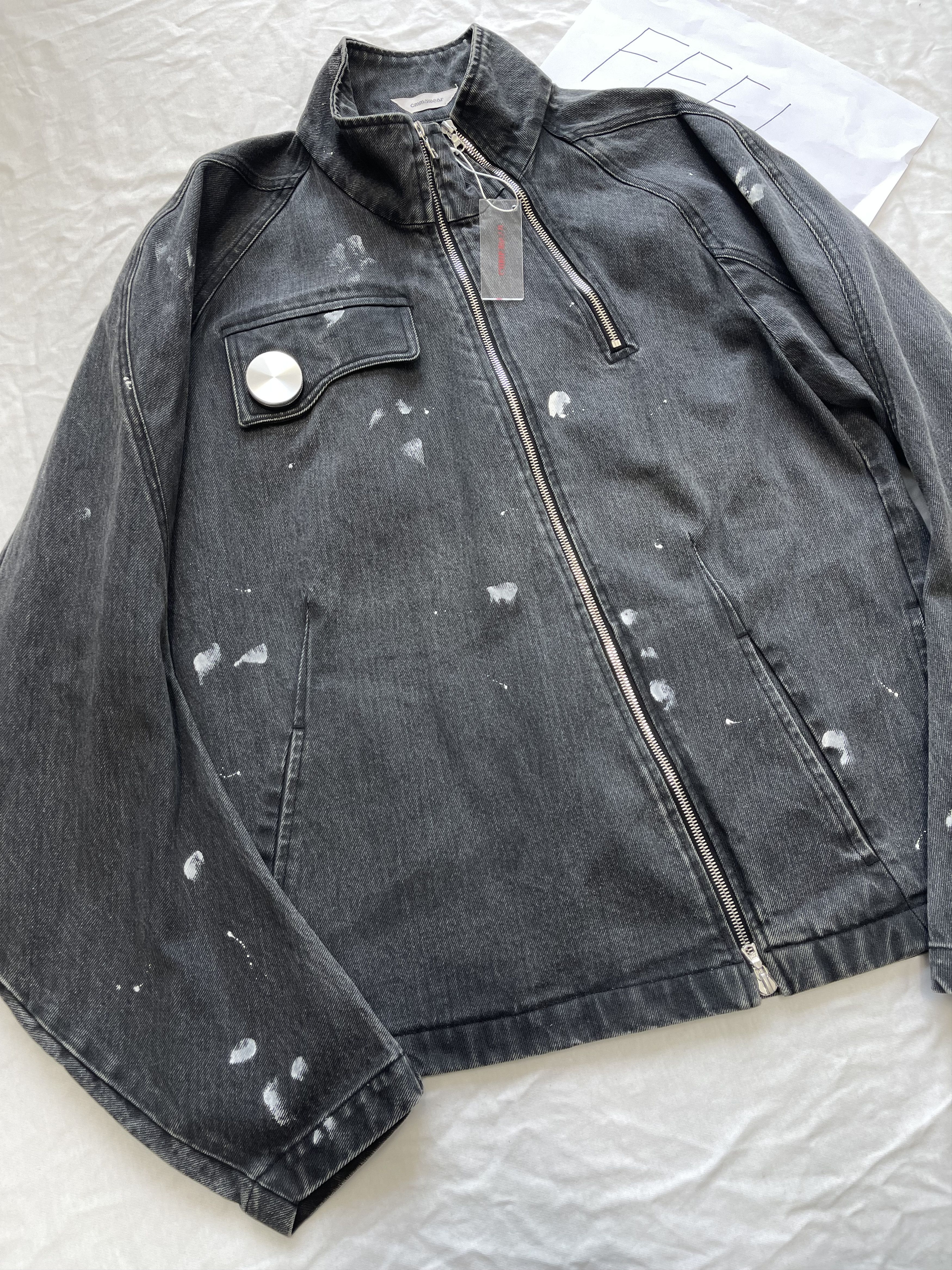 CMMAWEAR CMMAWEAR ARTICULATED SLEEVE JACKET GREY DENIM PAINT Size US M / EU 48-50 / 2 - 2 Thumbnail