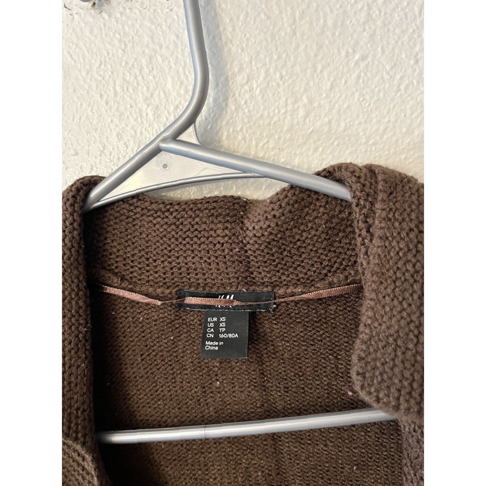H&M H&M Cardigan Womens Brown Open Front Knit XS Solid Casual Sweater Regular Long Sleeve Fall Spring Winter Vintage No Size XS / US 0-2 / IT 36-38 - 2 Thumbnail