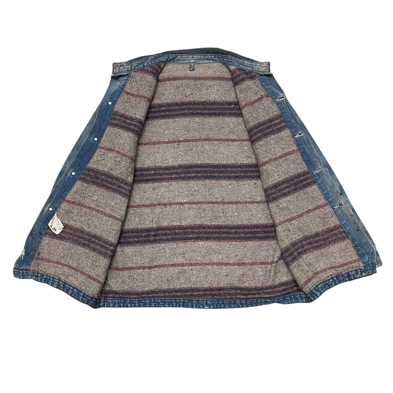 Sears Vintage 50's Sears Troy Blanket Denim Thrashed Jacket Paint Size US L / EU 52-54 / 3 - 10 Thumbnail