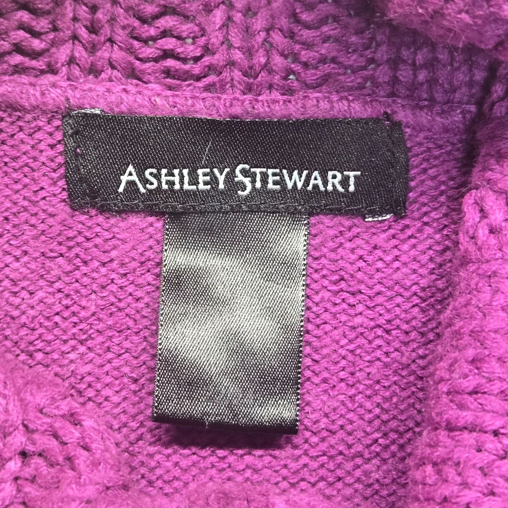 Vintage Ashley Stewart Solid Purple Heavy Knit Long Sleeve Sweater Cowl Neckline 22/24 Adult Plus Women Pullover Knit Womens Size 3XL / US 20-22 - 2 Thumbnail