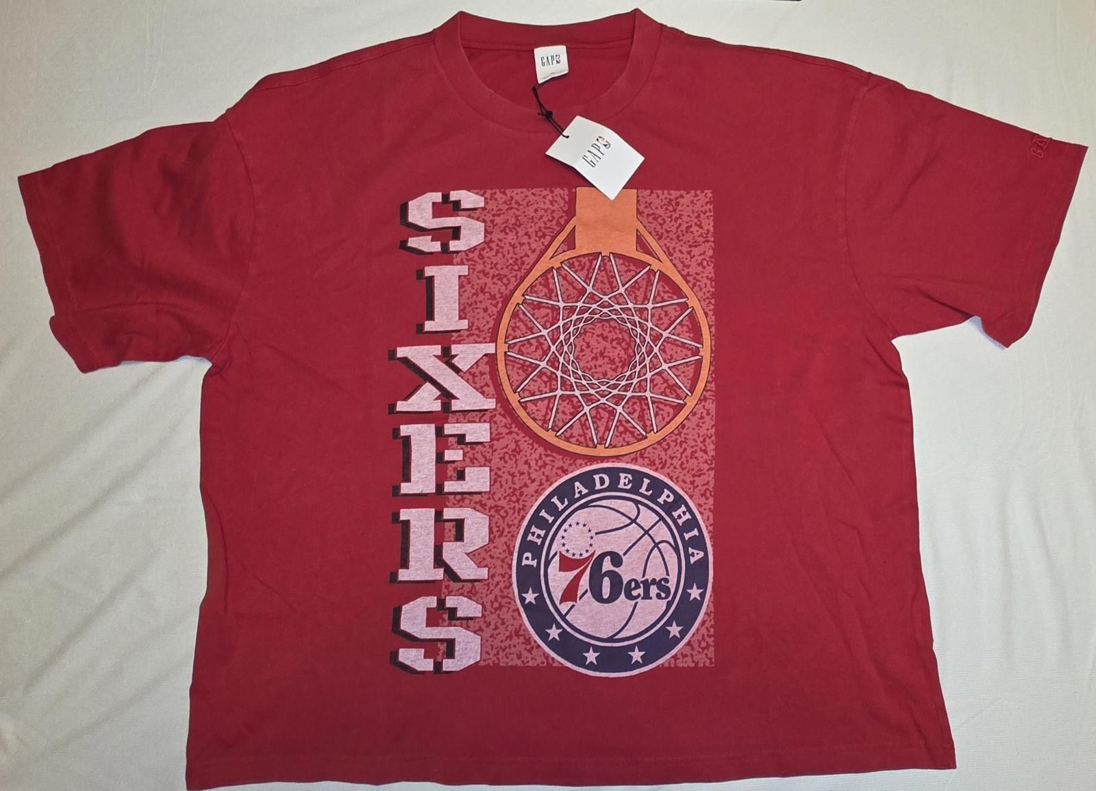 Gap GAP NBA Philadelphia 76ers Red Graphic T-Shirt XXL Size ONE SIZE - 1 Thumbnail
