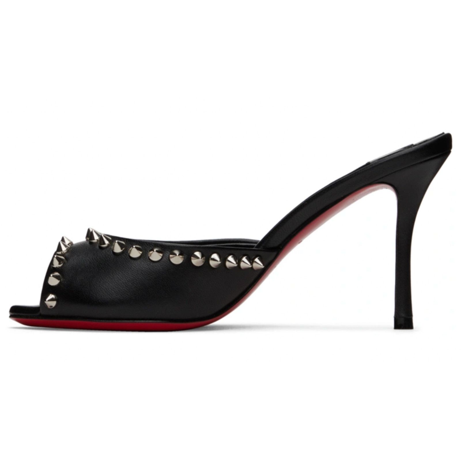 Christian Louboutin Me Dolly Spike 85 Black Backless Sandal Mule Heel Pump 36.5 Size US 6.5 / IT 36.5 - 7 Thumbnail