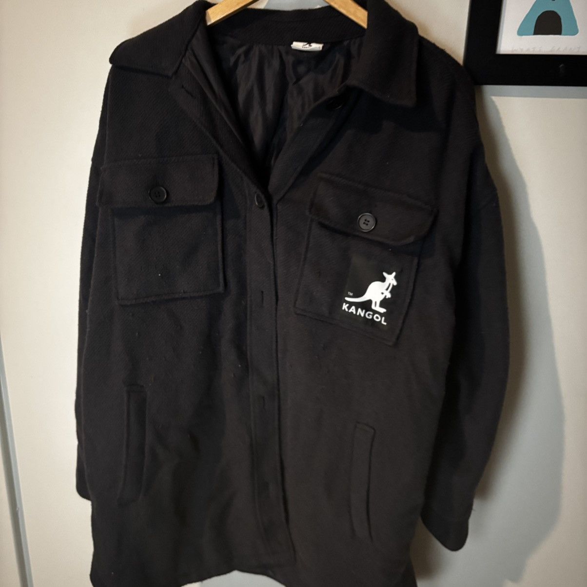 Kangol Kangol x H&M Black Heavyweight Shacket Size US M / EU 48-50 / 2 - 1 Thumbnail