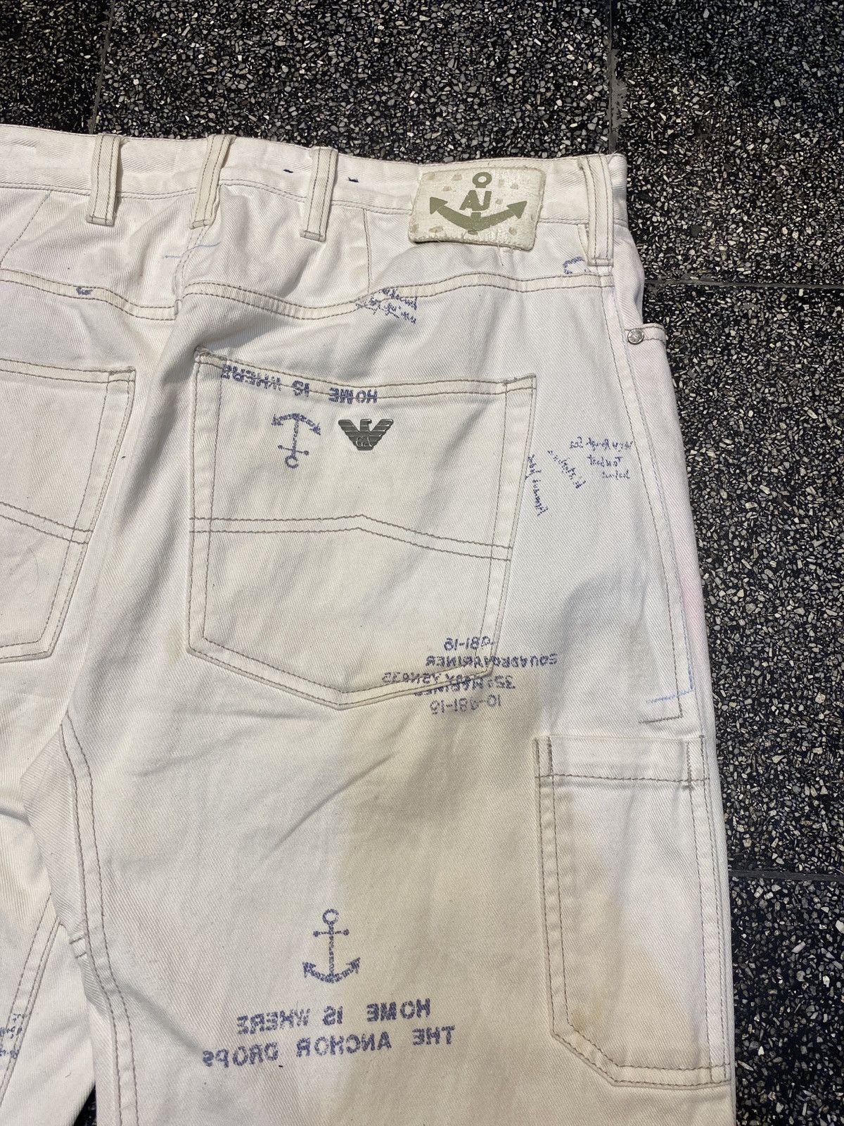 Armani Exchange Armani Exchange Denim White Pattern Crew! Size US 34 / EU 50 - 3 Thumbnail