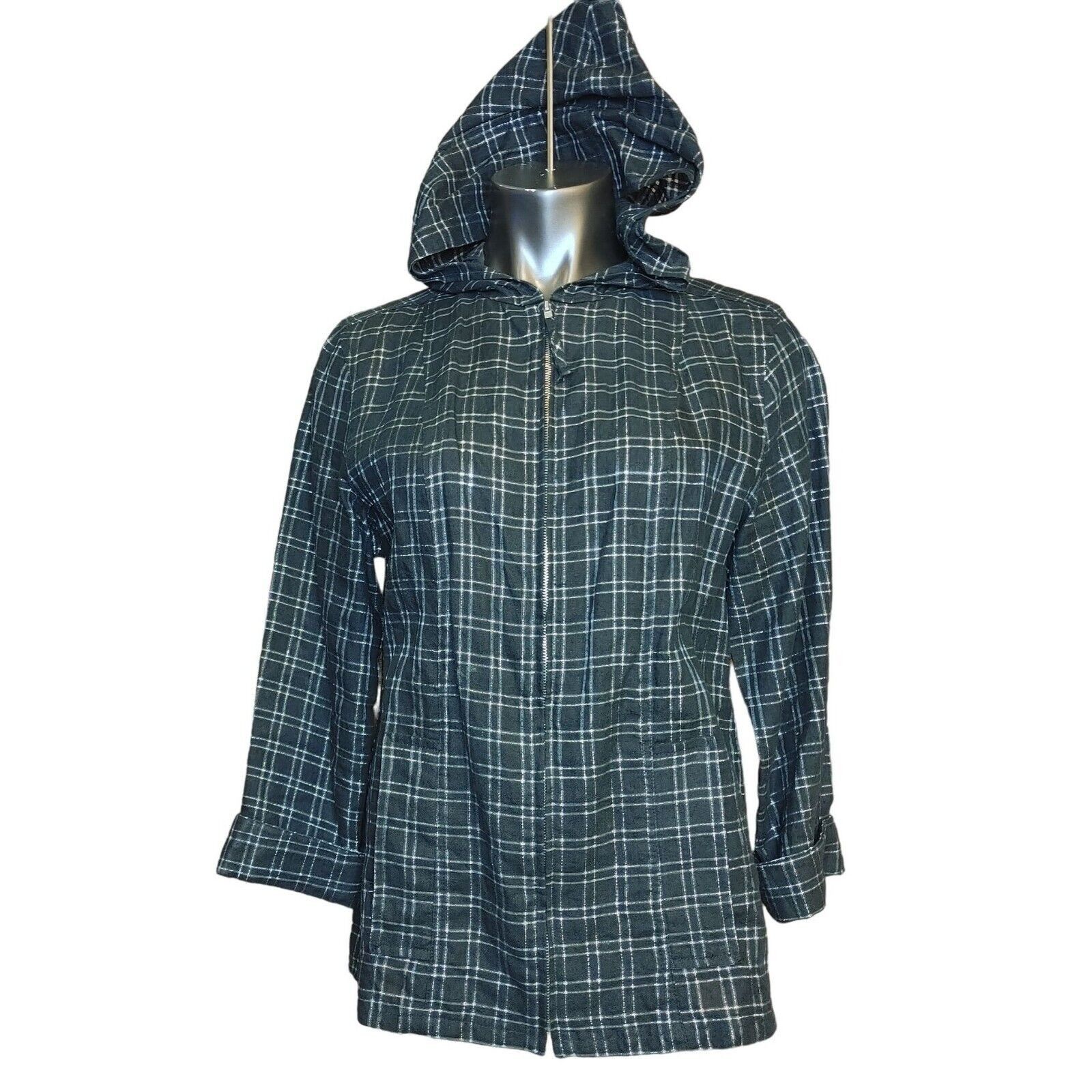 Other Dana Nicole Blue Lightweight Linen Zip up Hoodie Size L Size L / US 10 / IT 46 - 1 Thumbnail