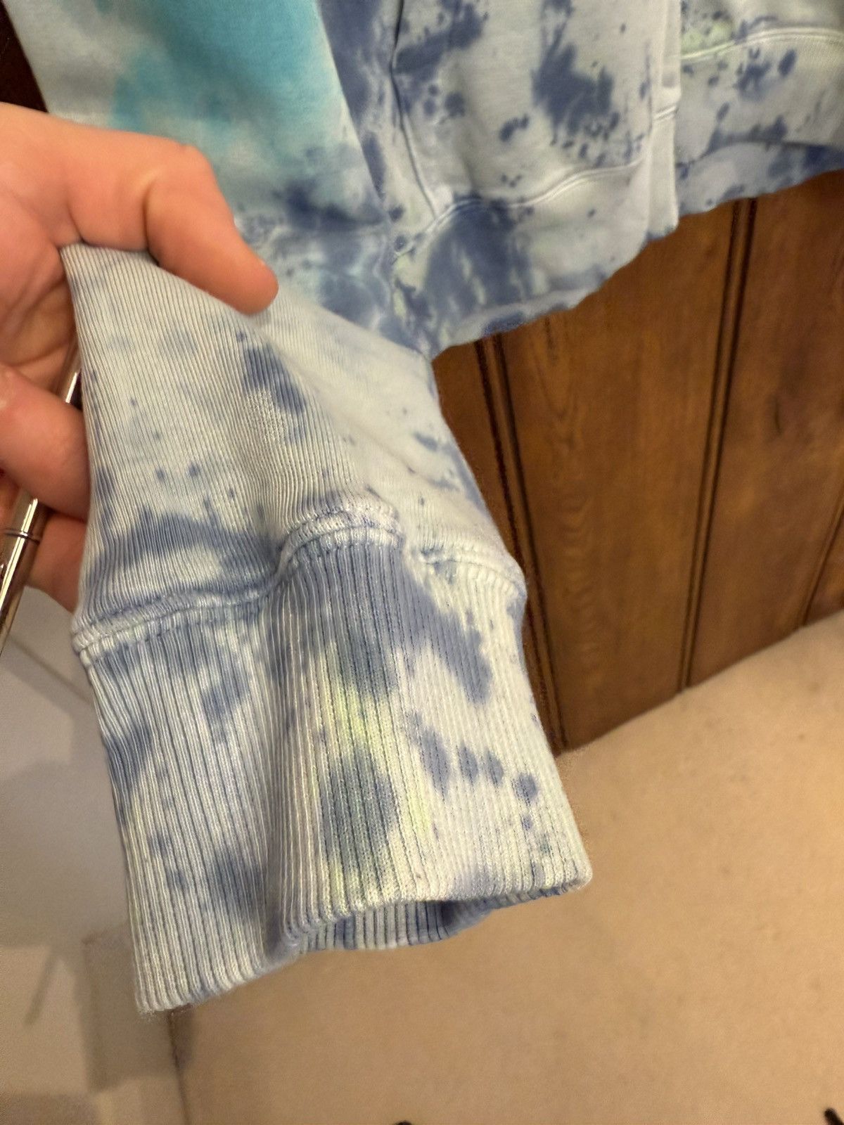 Saint Laurent Paris SS19 Saint Laurent rive gauche logo tie dye blue hoodie S Size US S / EU 44-46 / 1 - 11 Thumbnail