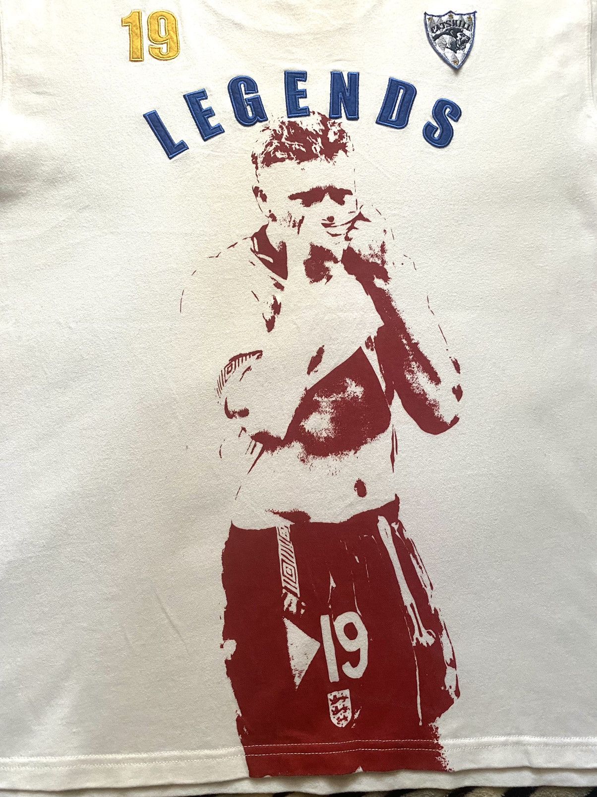 Ringspun Vintage Paul Gascoigne Gazza England T Shirt Size US L / EU 52-54 / 3 - 2 Thumbnail