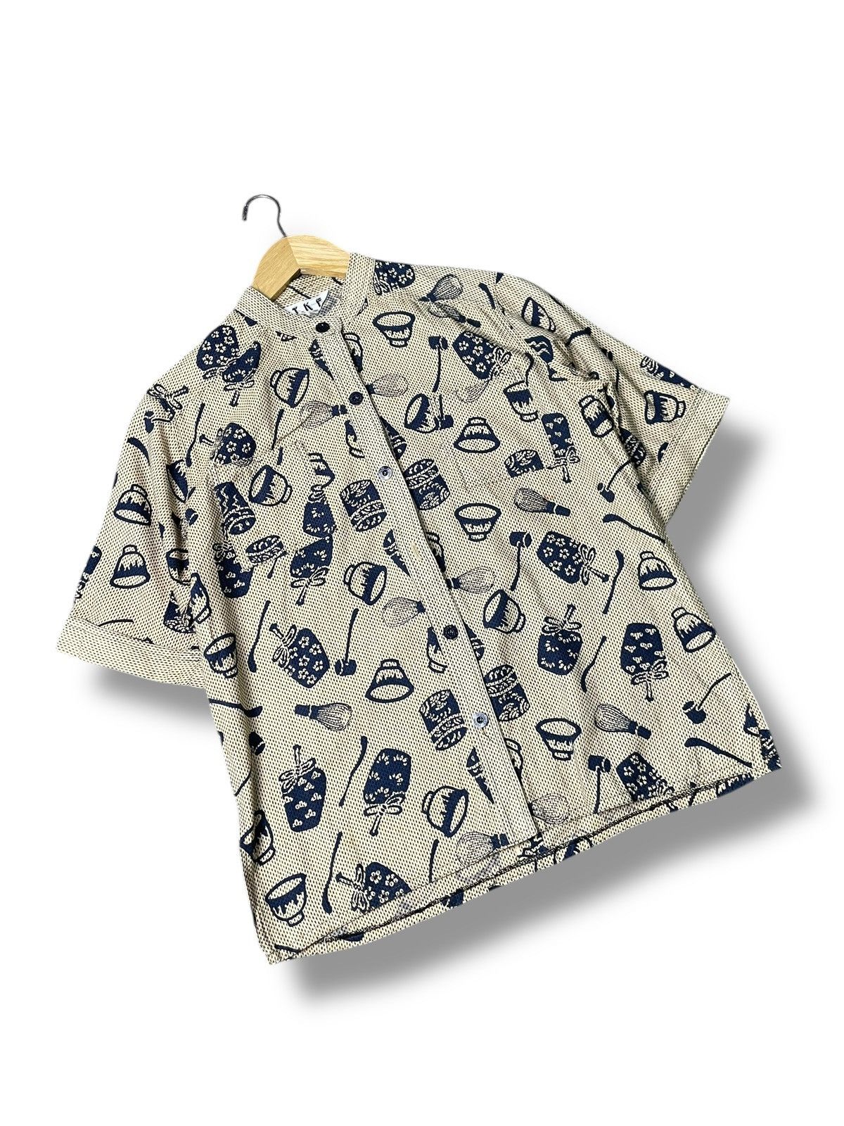 Japanese Brand × Vintage Kowatari Brand Hand Printed Button Up Shirts (77) Size US XXS / EU 40 - 4 Thumbnail