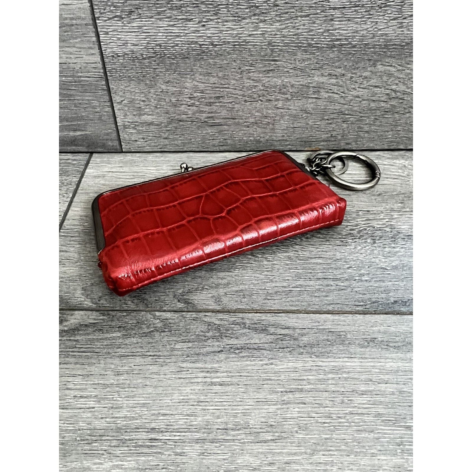 Patricia Nash Patricia Nash croc leather wallet medium size red B000606 Size ONE SIZE - 6 Thumbnail